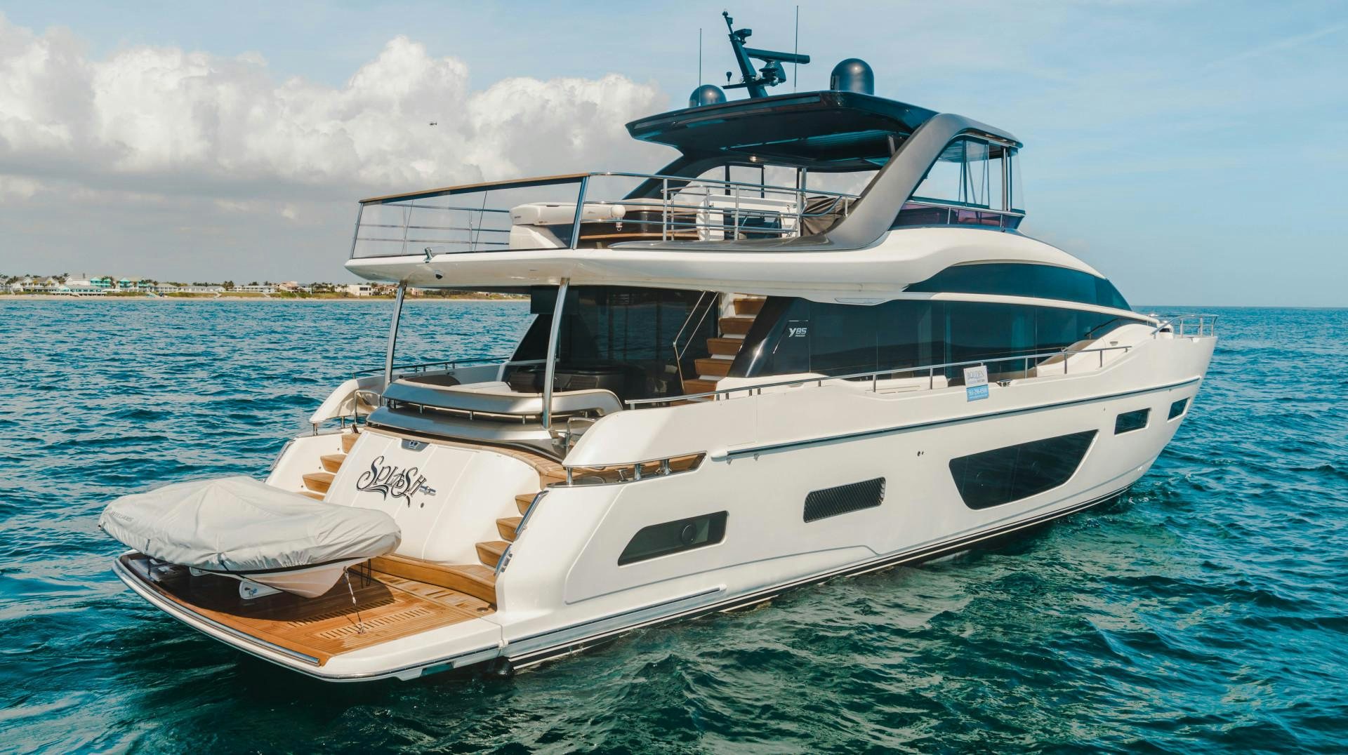 a boat in the water aboard KAOS Yacht for Sale