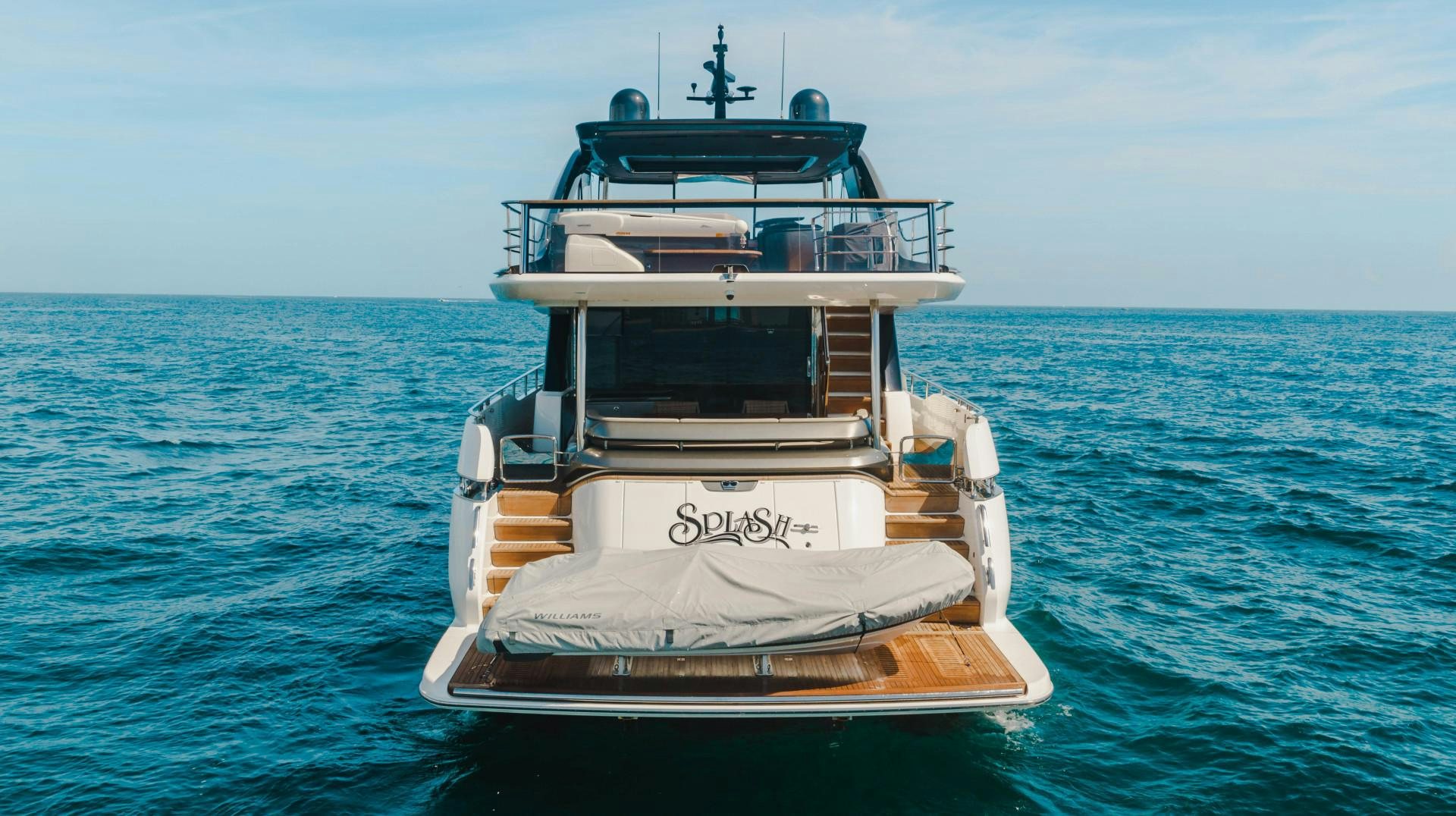 a boat in the water aboard KAOS Yacht for Sale