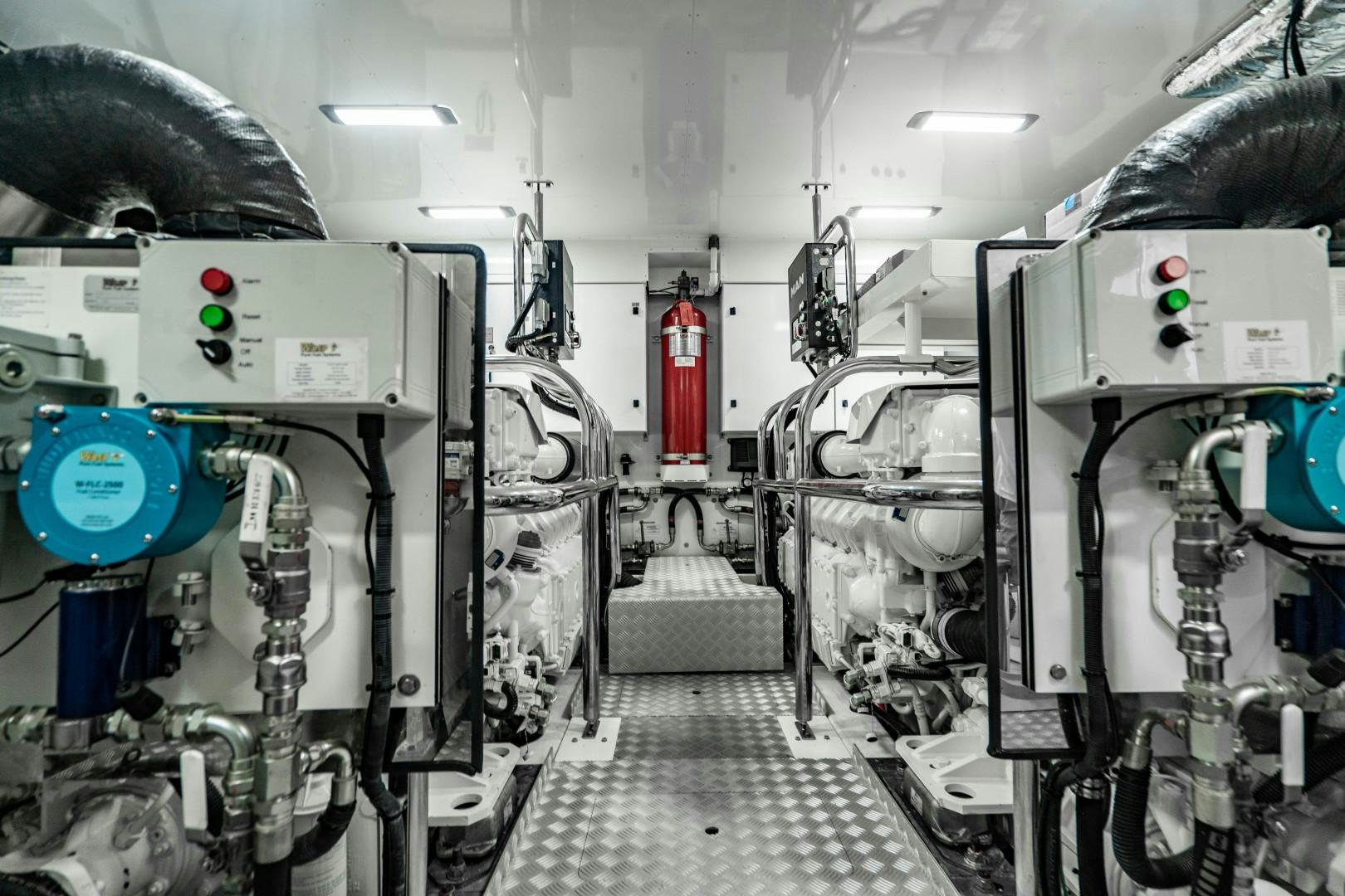 a room with machinery aboard KAOS Yacht for Sale