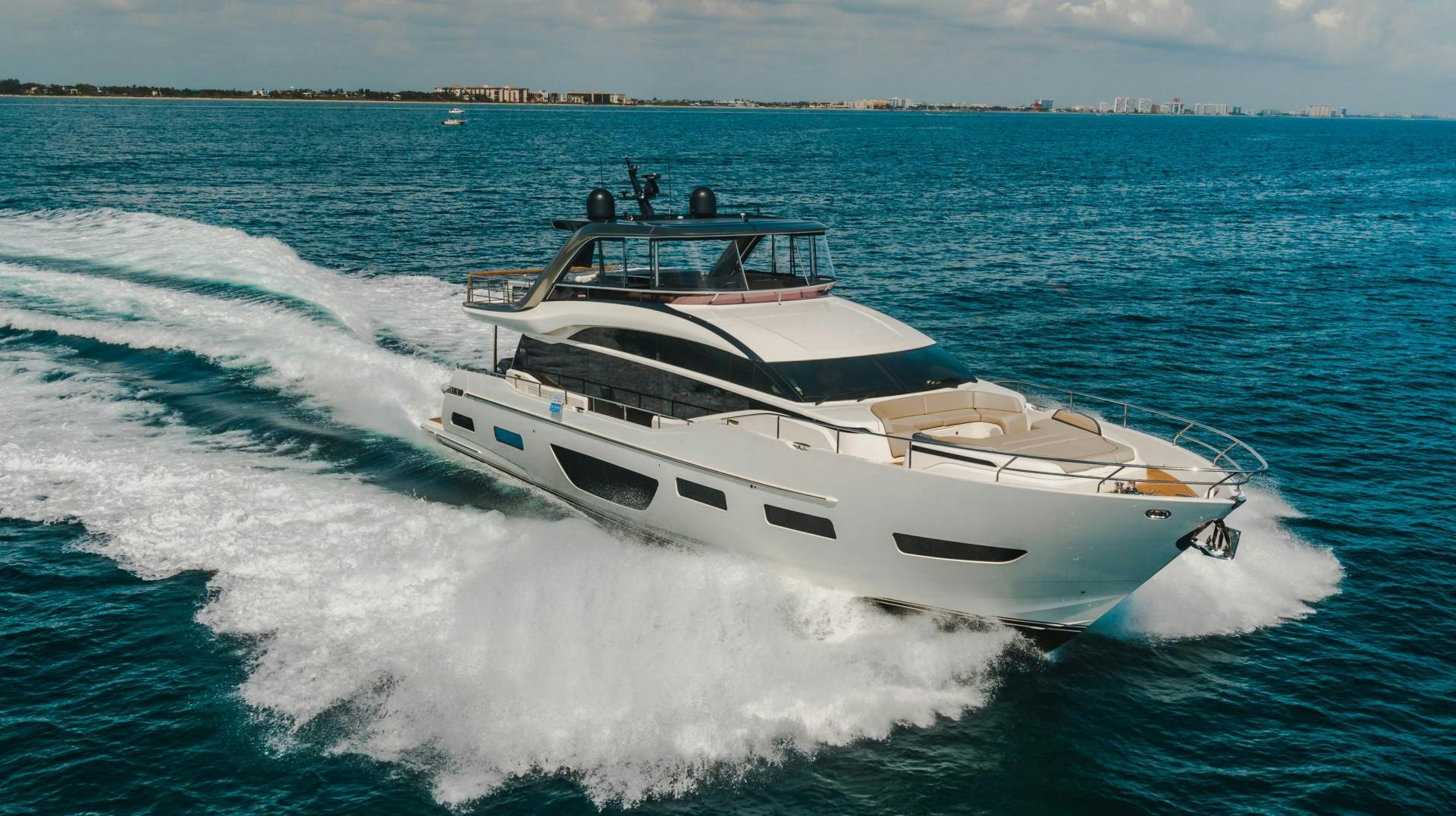 a boat on the water aboard KAOS Yacht for Sale