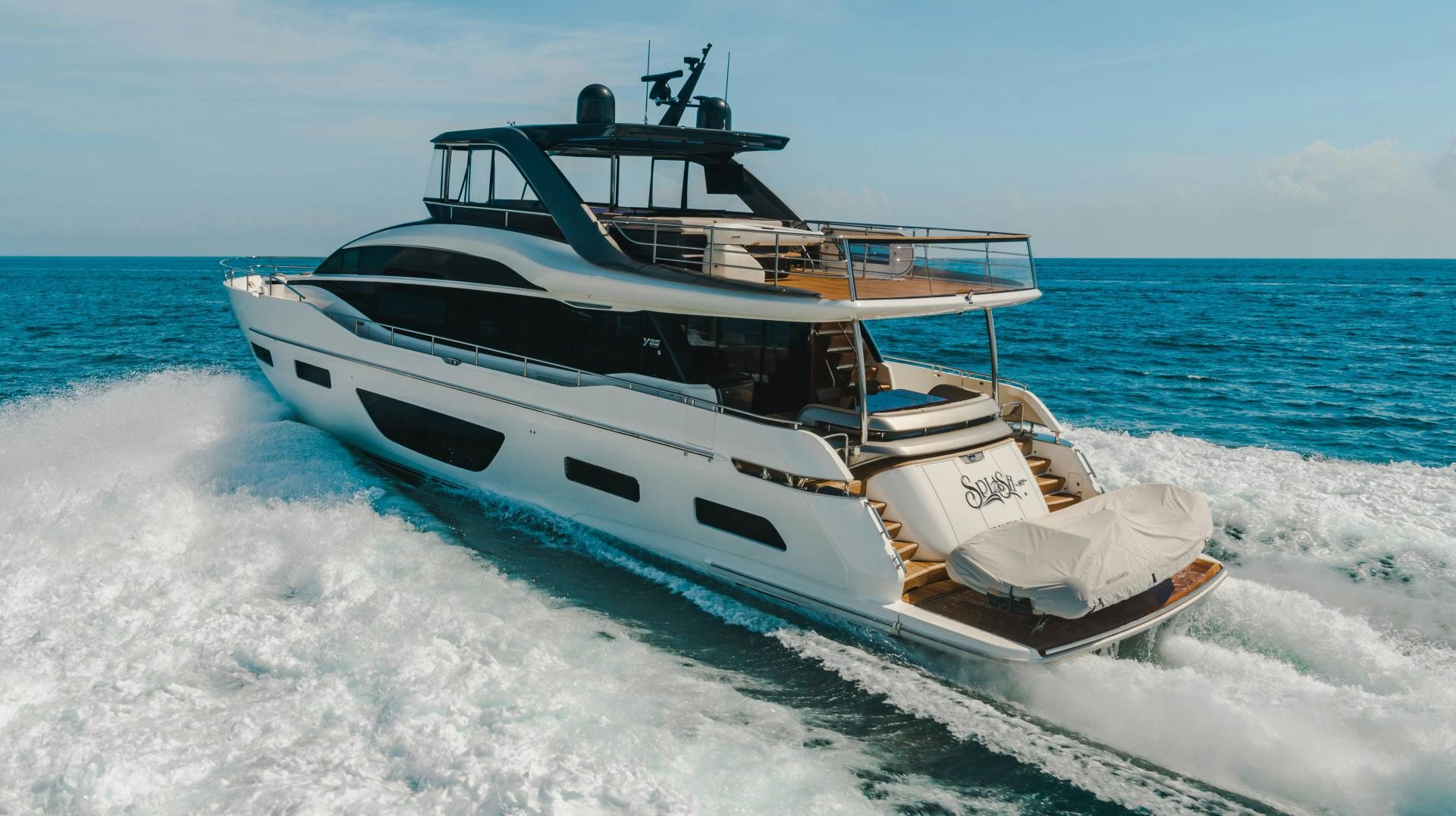 a boat on the water aboard KAOS Yacht for Sale