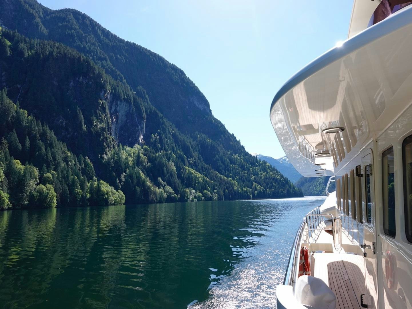 a boat on a river aboard ISLANDER Yacht for Sale