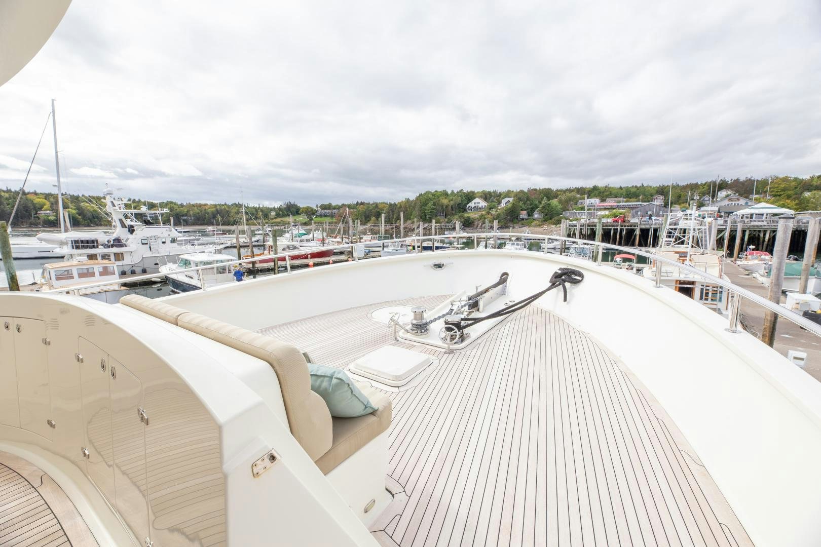 a group of boats are parked in a harbor aboard ISLANDER Yacht for Sale