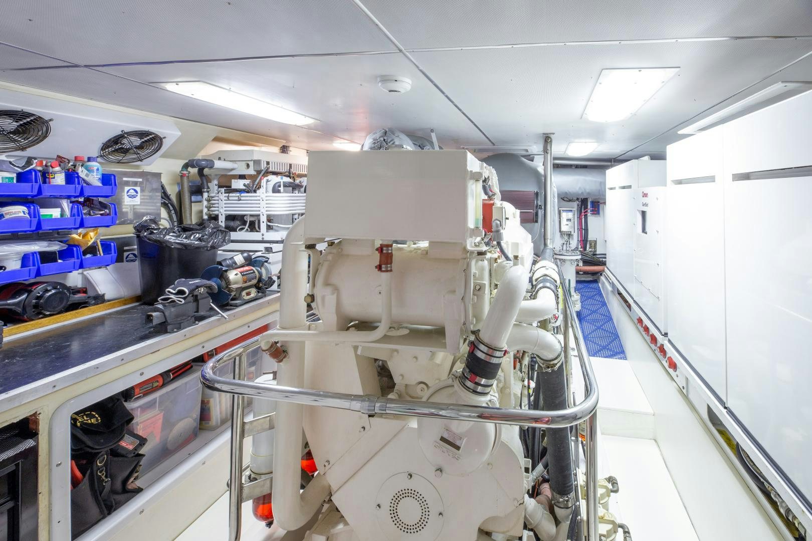a large room with machinery aboard ISLANDER Yacht for Sale