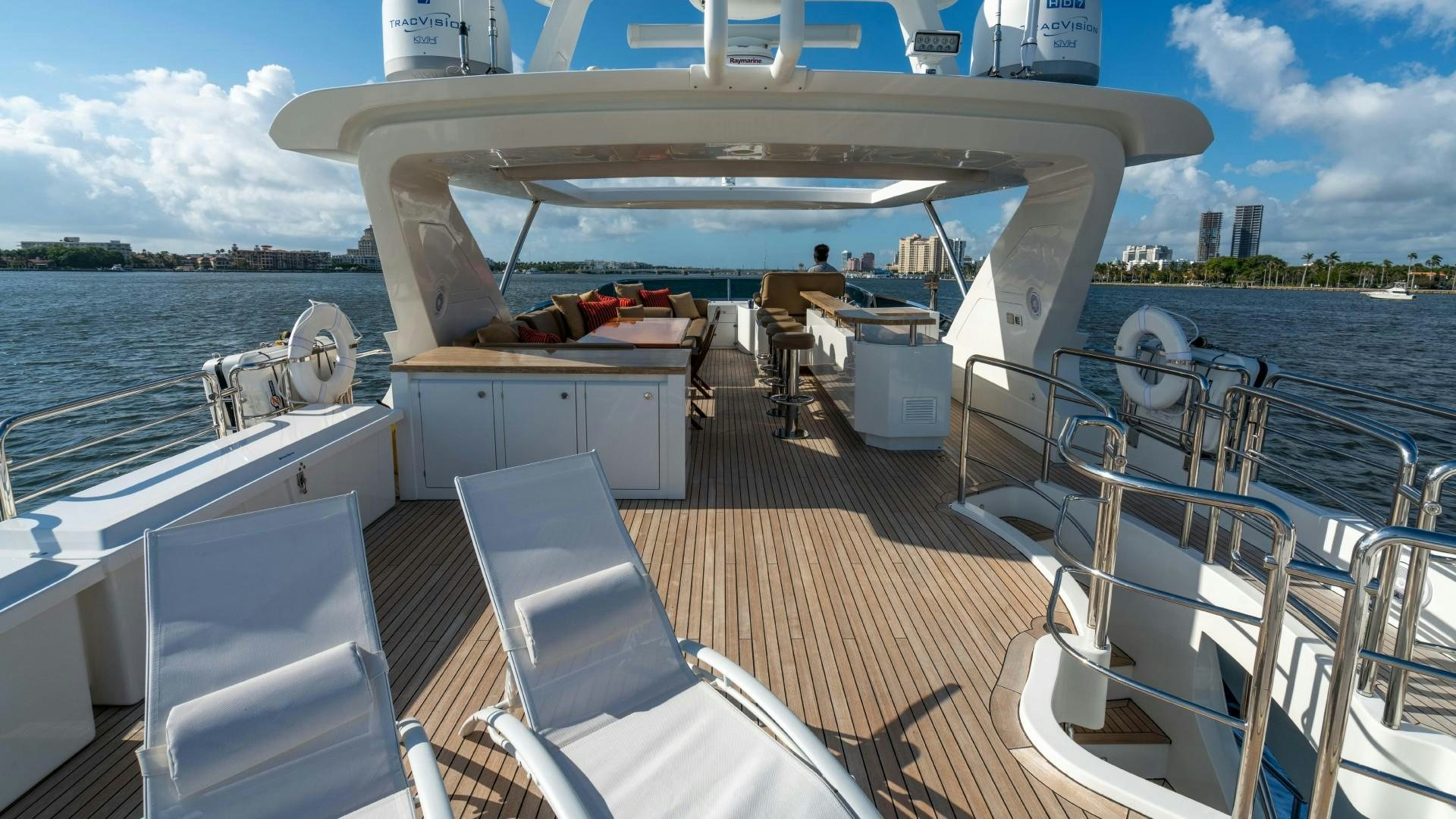 a boat on the water aboard PHOENIX Yacht for Sale