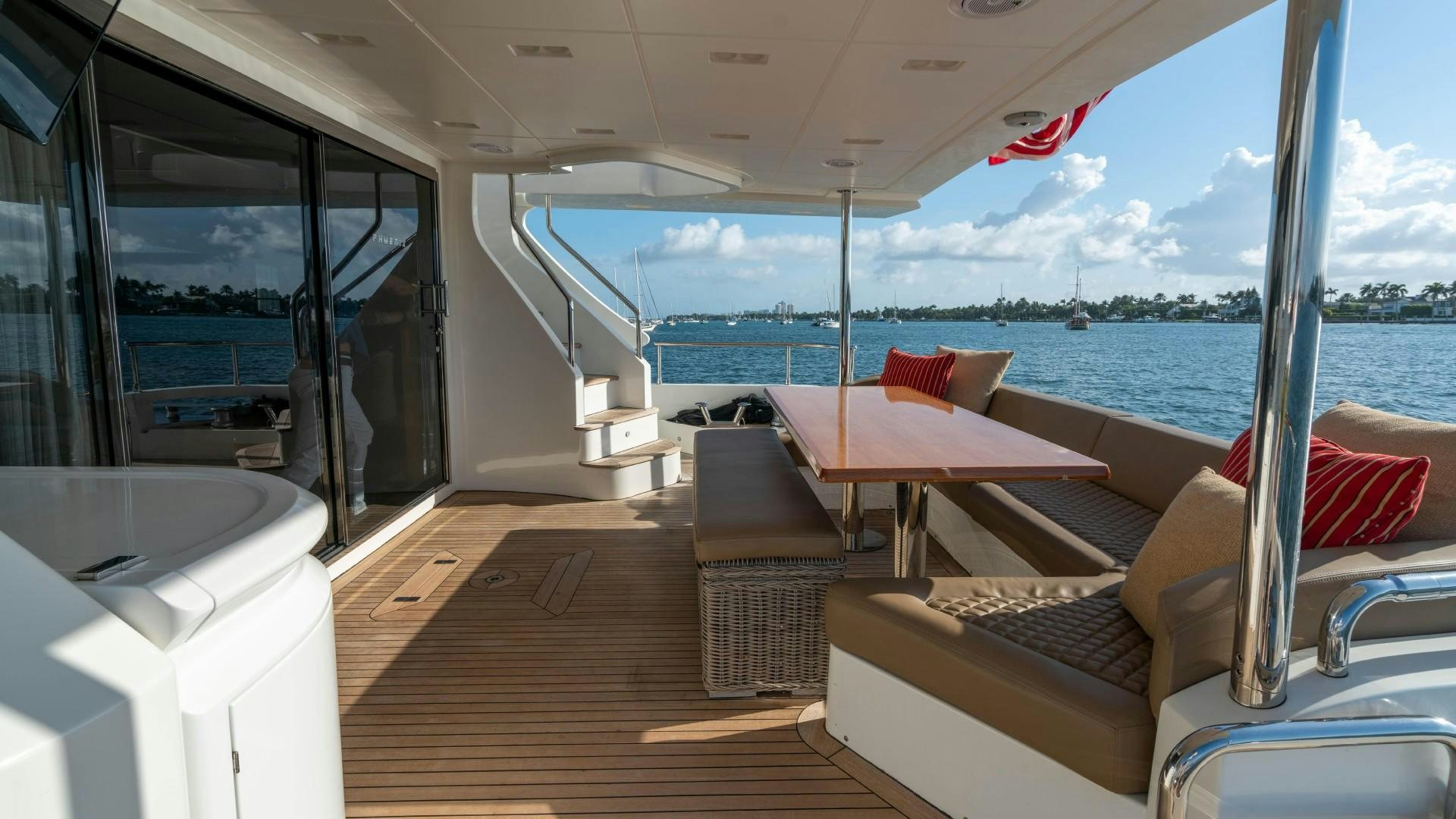 a boat on the water aboard PHOENIX Yacht for Sale