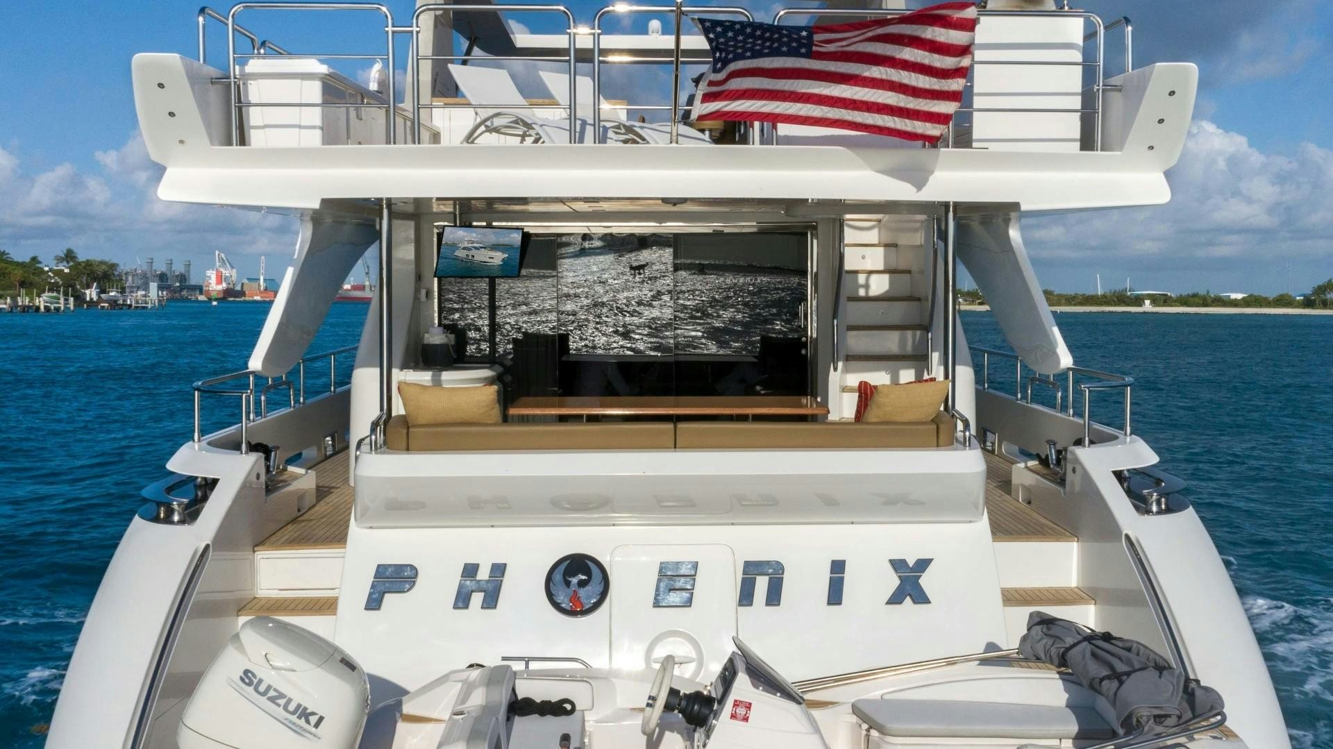 a boat on the water aboard PHOENIX Yacht for Sale