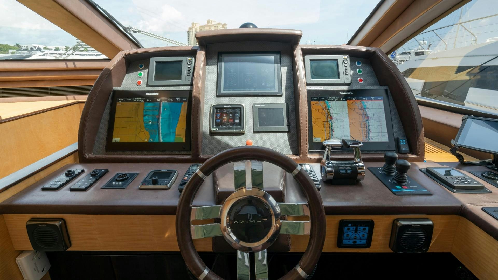 inside of a car aboard PHOENIX Yacht for Sale