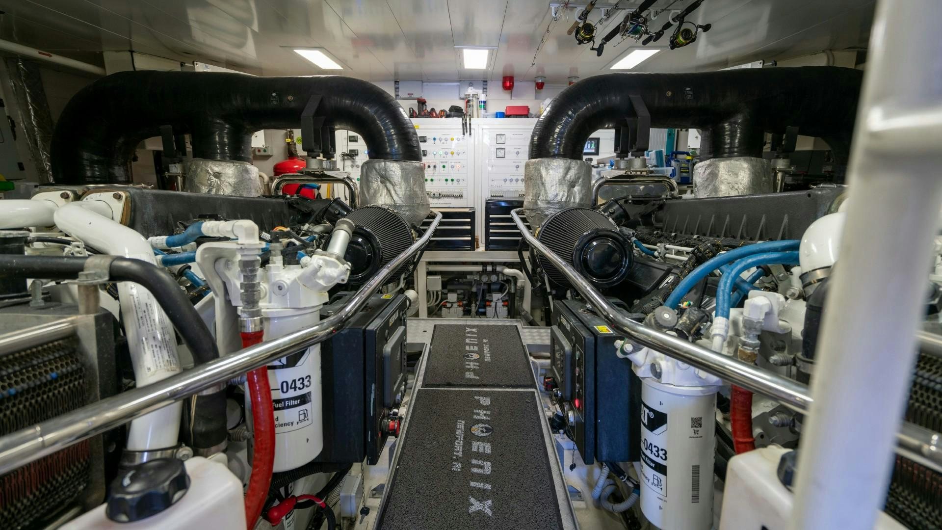 a factory with several machines aboard PHOENIX Yacht for Sale