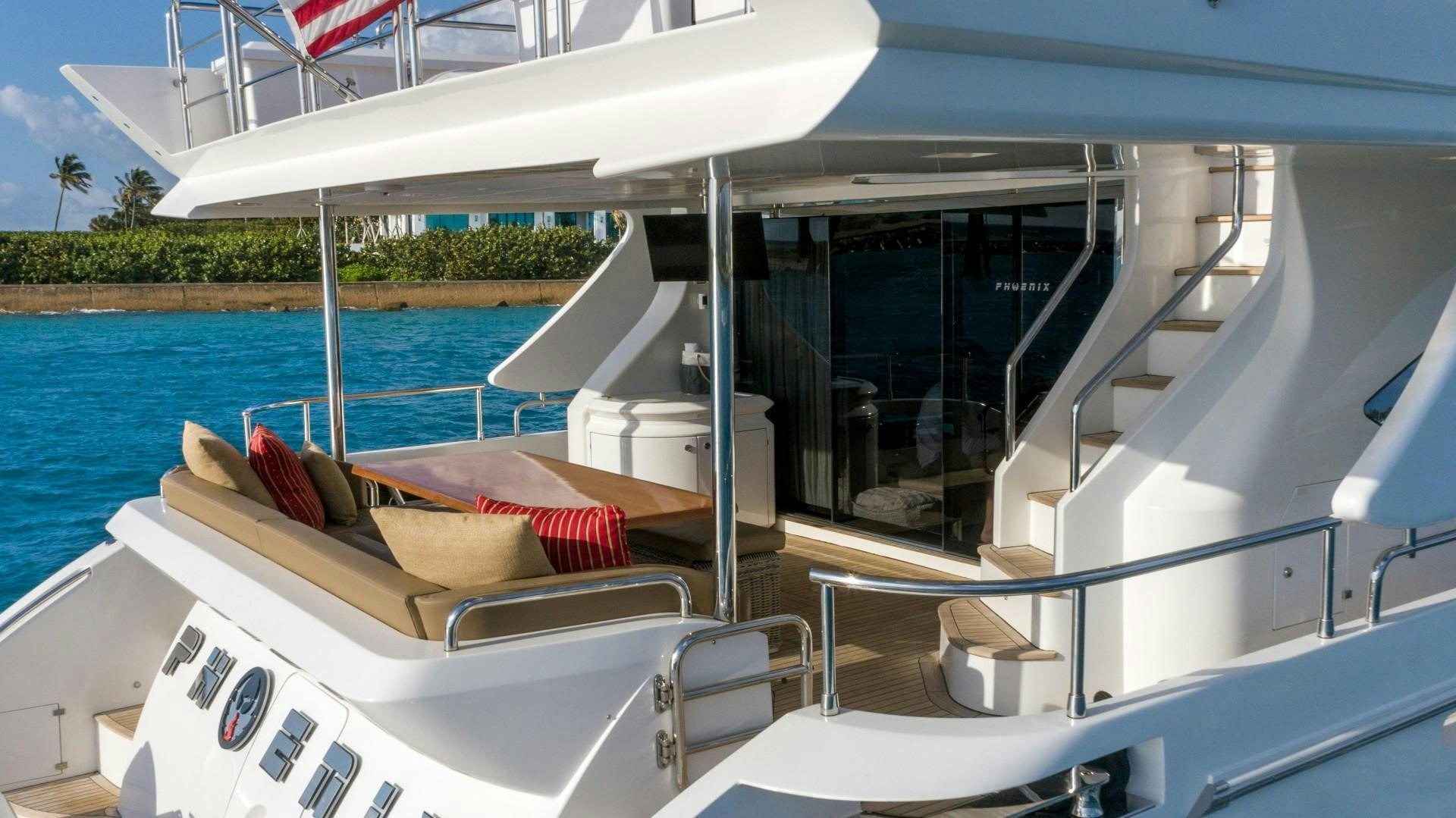 a boat on the water aboard PHOENIX Yacht for Sale