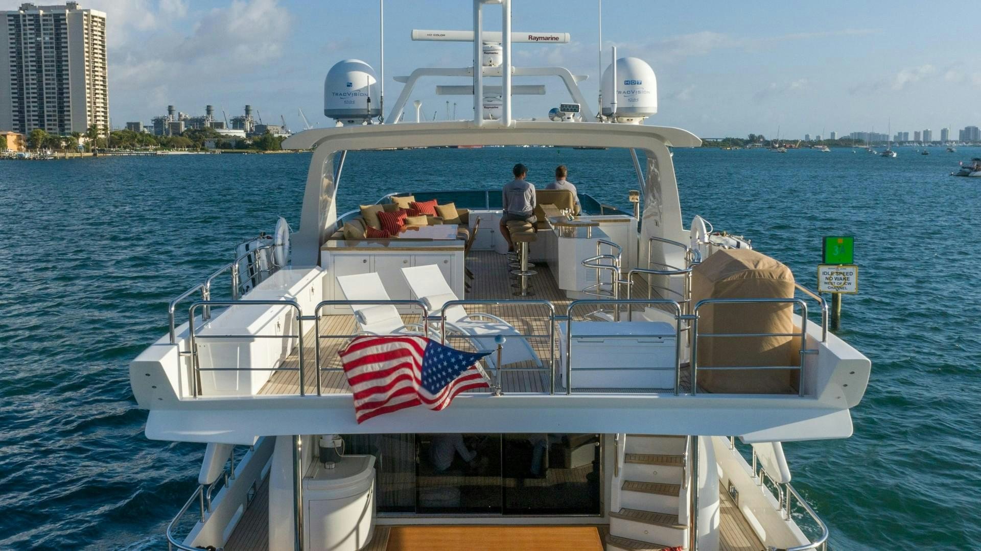 a boat with people on it aboard PHOENIX Yacht for Sale