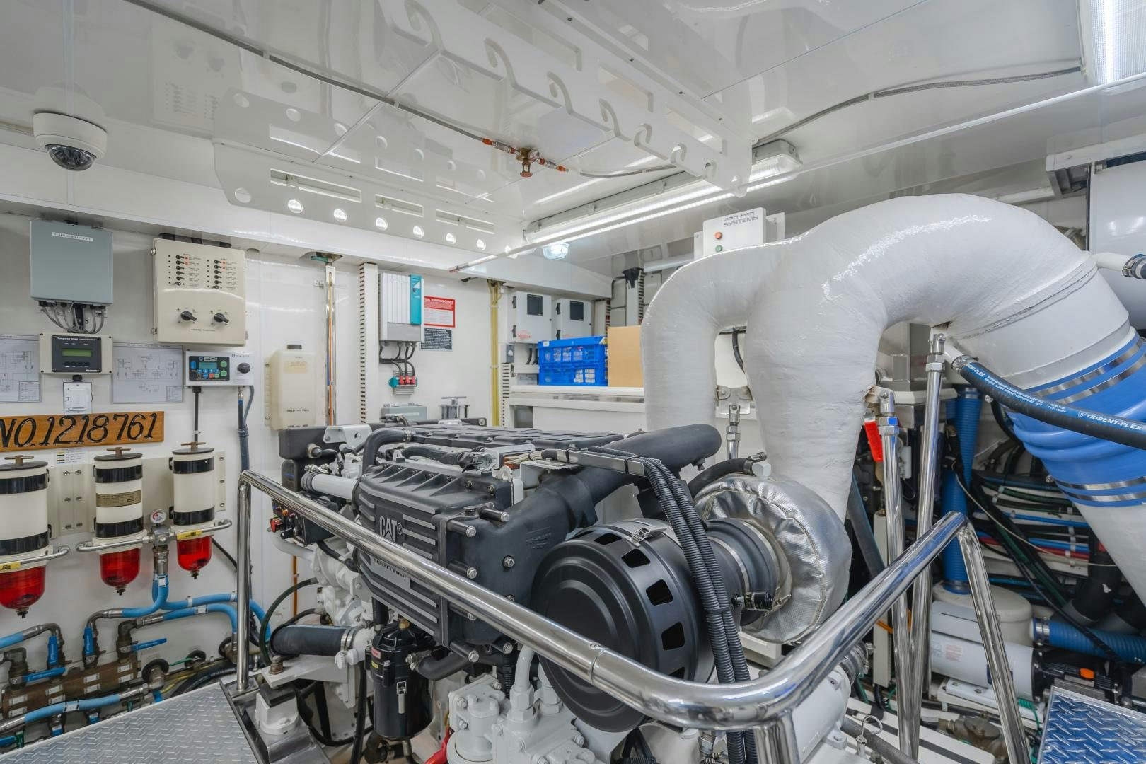 a machine in a factory aboard OBSESSION Yacht for Sale