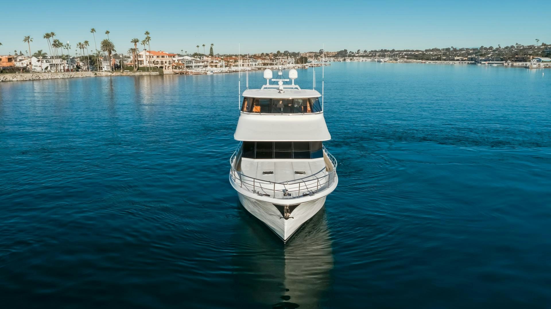 a boat in the water aboard OBSESSION Yacht for Sale