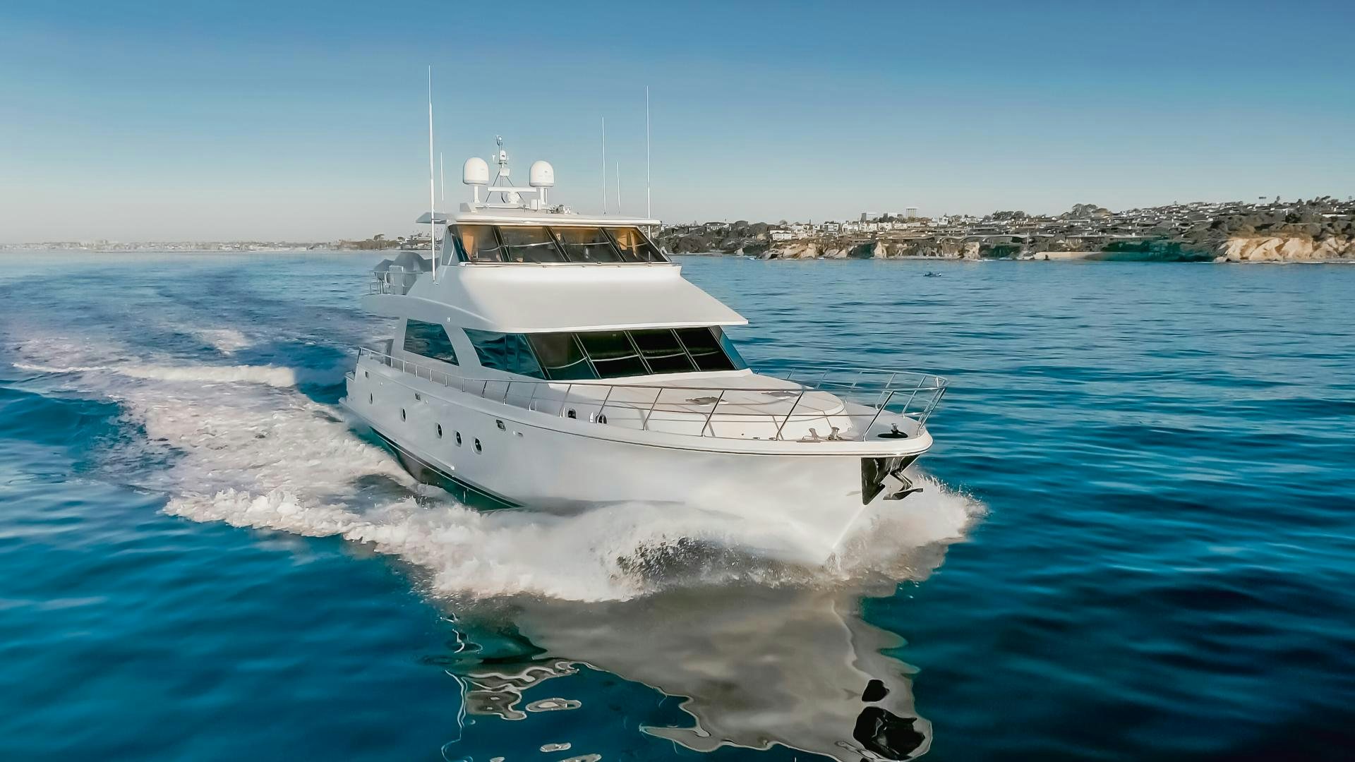 a boat on the water aboard OBSESSION Yacht for Sale