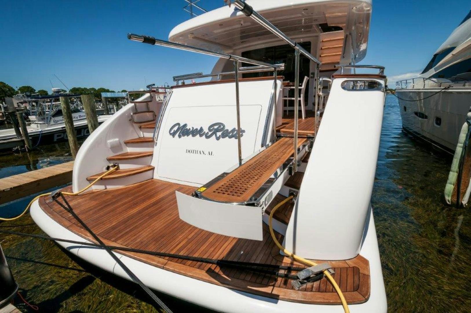 a boat on the water aboard NEVER REST Yacht for Sale