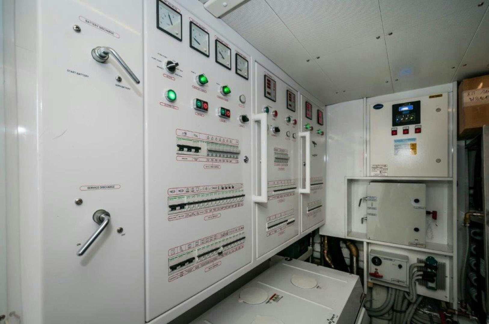 a white machine with buttons aboard NEVER REST Yacht for Sale