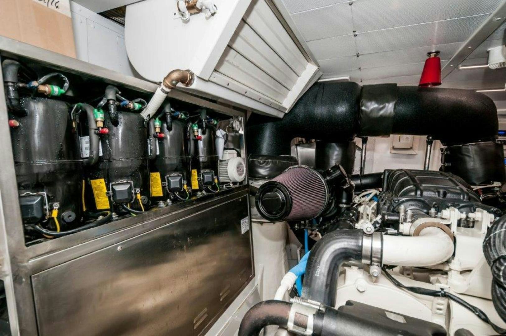 a machine with a large metal pipe aboard NEVER REST Yacht for Sale