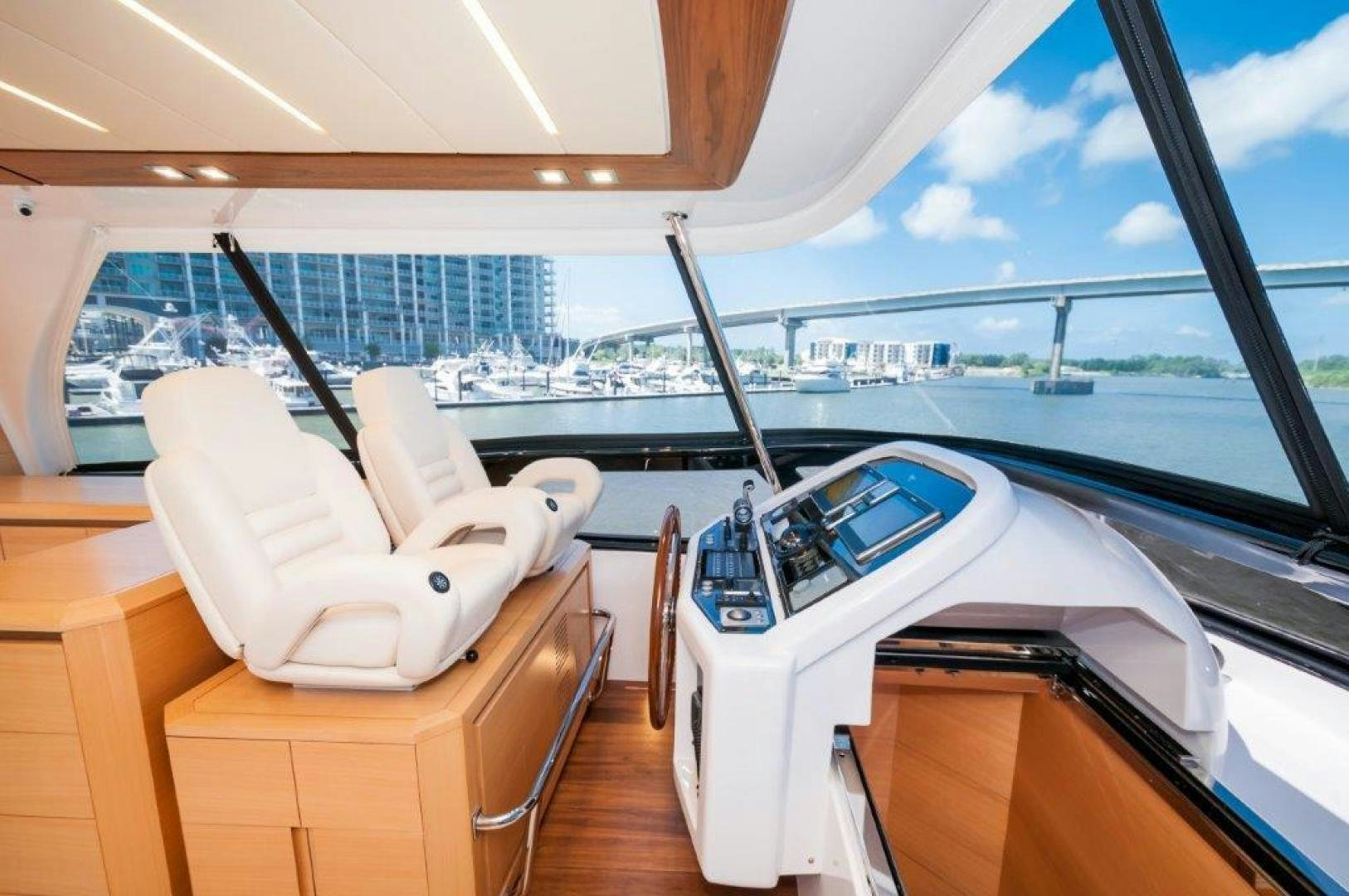 a boat with a large deck aboard NEVER REST Yacht for Sale
