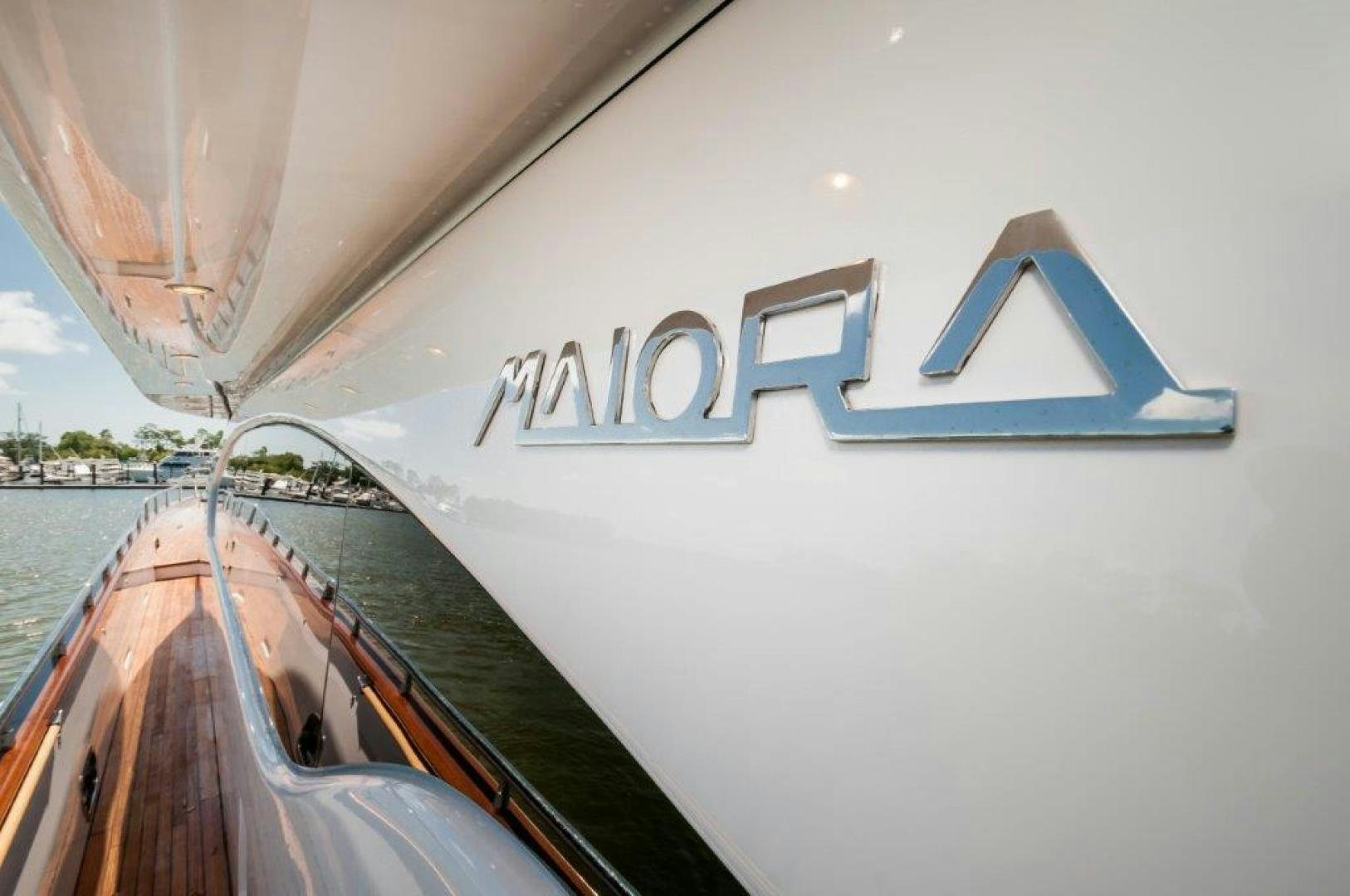 logo aboard NEVER REST Yacht for Sale