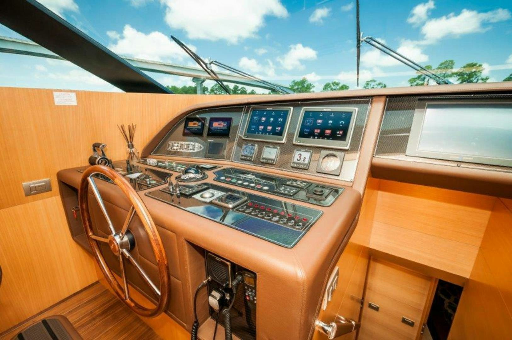 inside of a vehicle aboard NEVER REST Yacht for Sale