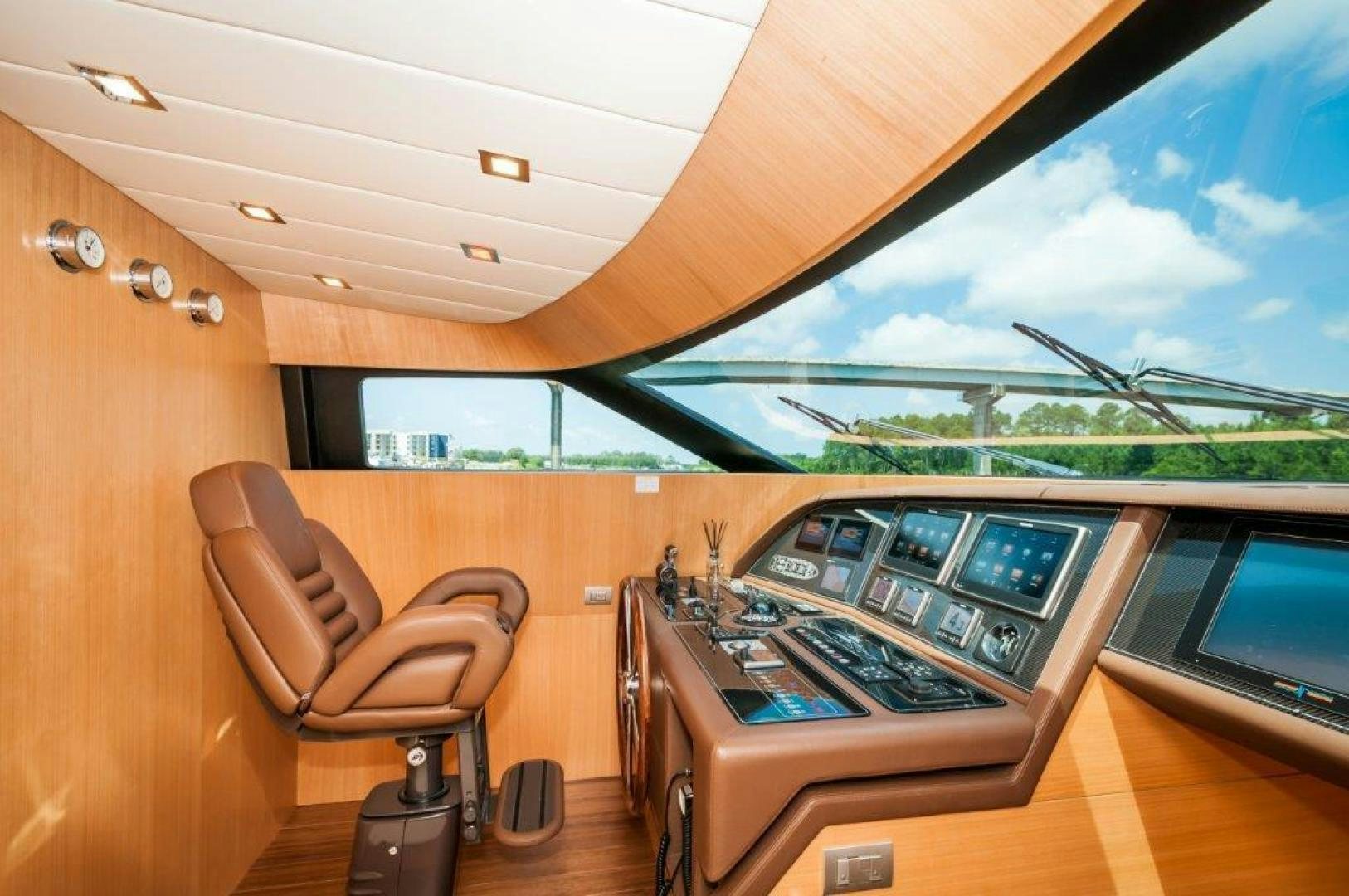 inside of a vehicle aboard NEVER REST Yacht for Sale