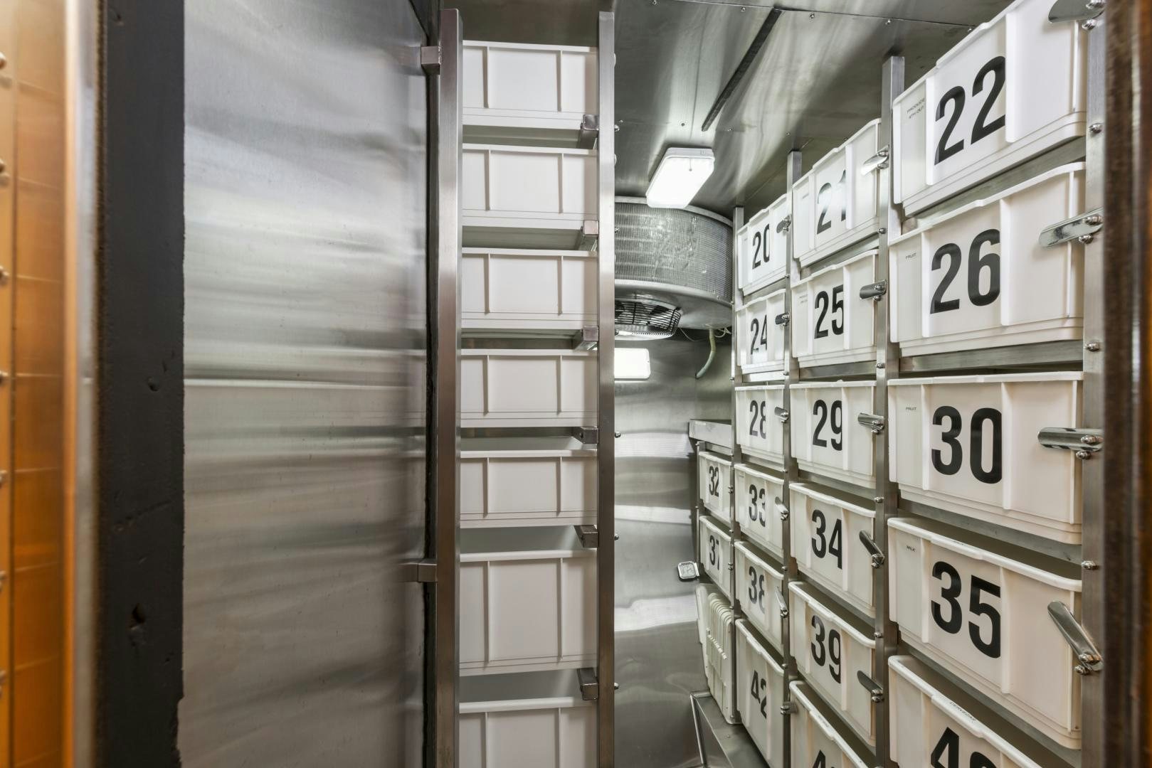 a large room with many signs aboard HOLIDAY Yacht for Sale