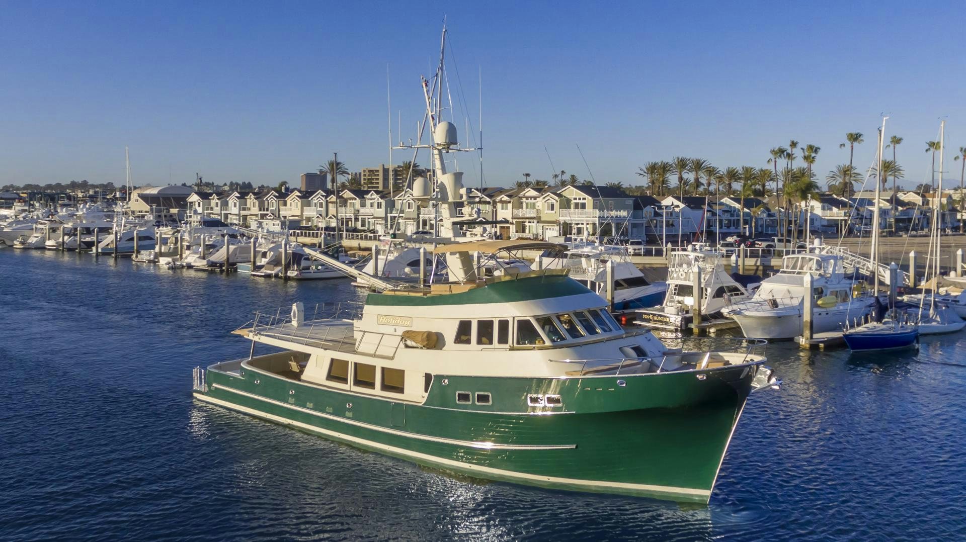a boat in the water aboard HOLIDAY Yacht for Sale