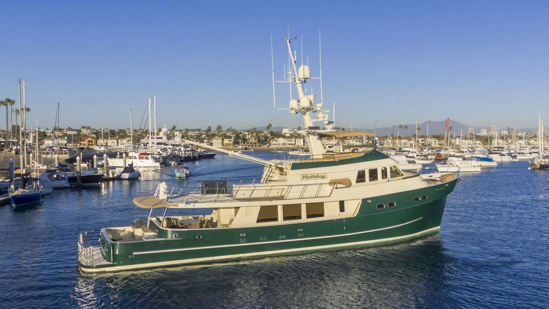 a boat in the water aboard HOLIDAY Yacht for Sale