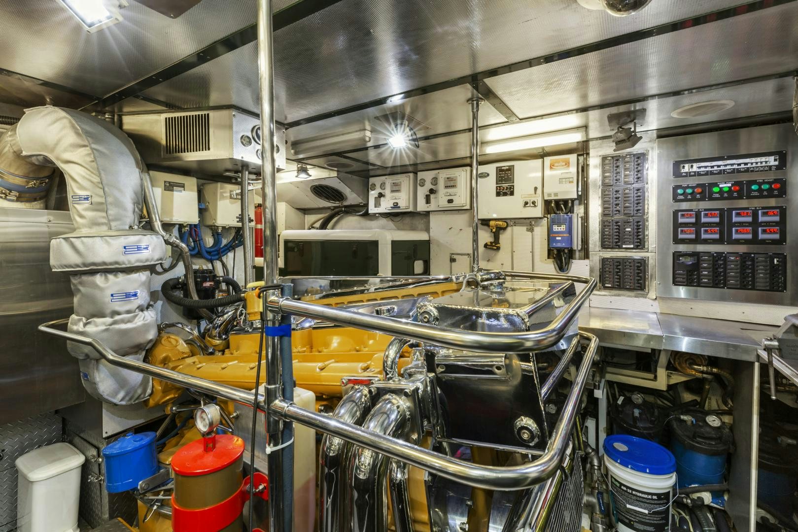 a factory with several machines aboard HOLIDAY Yacht for Sale