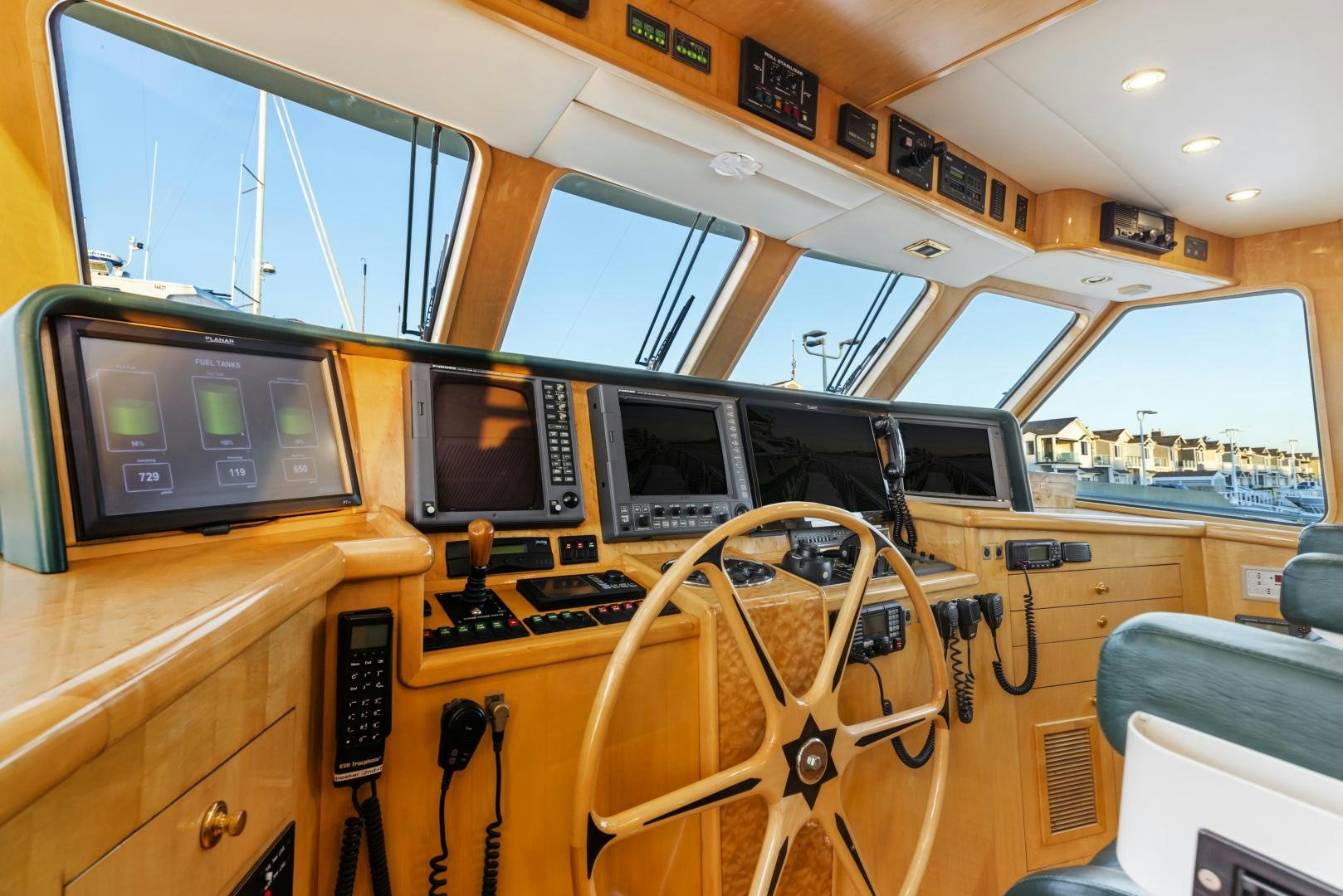 inside of a vehicle with computers aboard HOLIDAY Yacht for Sale