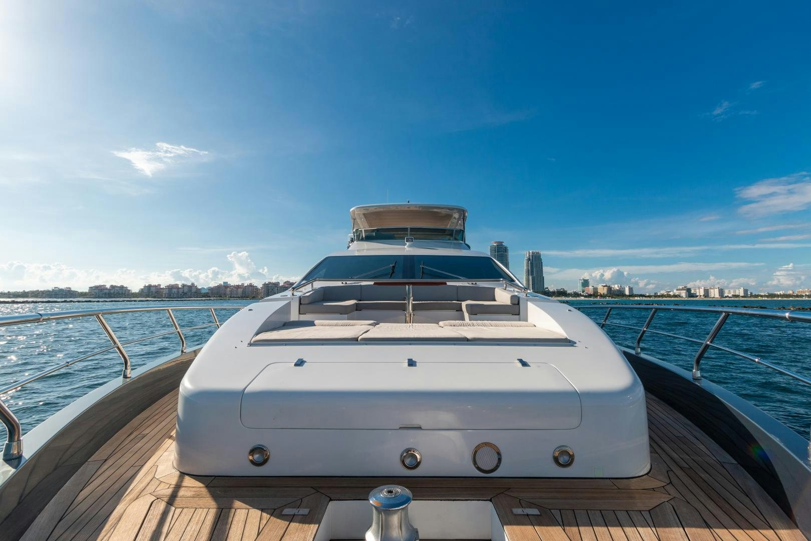 a boat on a deck aboard NO NAME Yacht for Sale