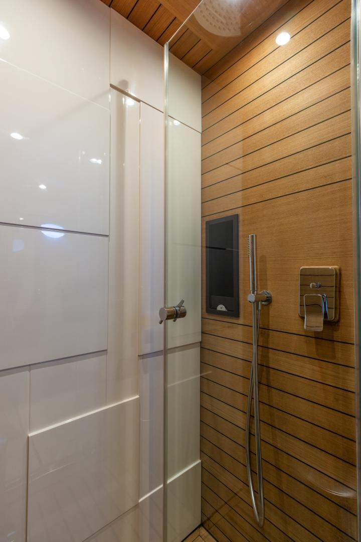 a shower unit in a bathroom aboard NO NAME Yacht for Sale