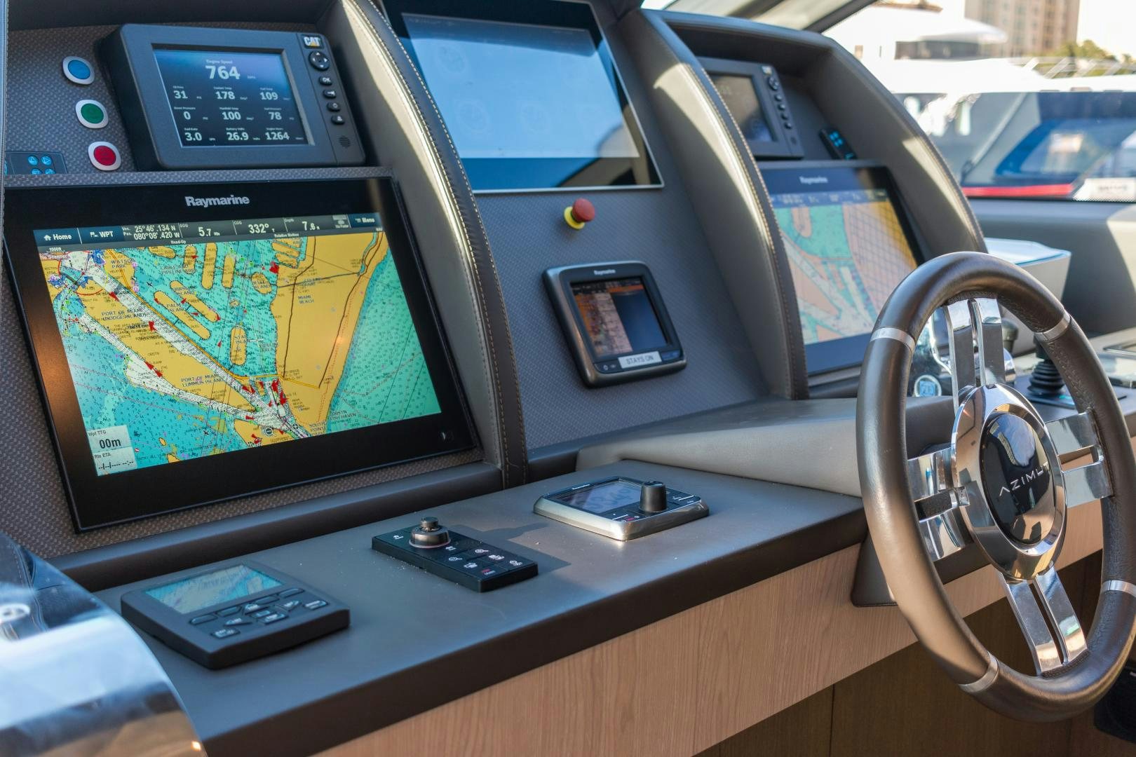 a car with a map on the screen aboard NO NAME Yacht for Sale