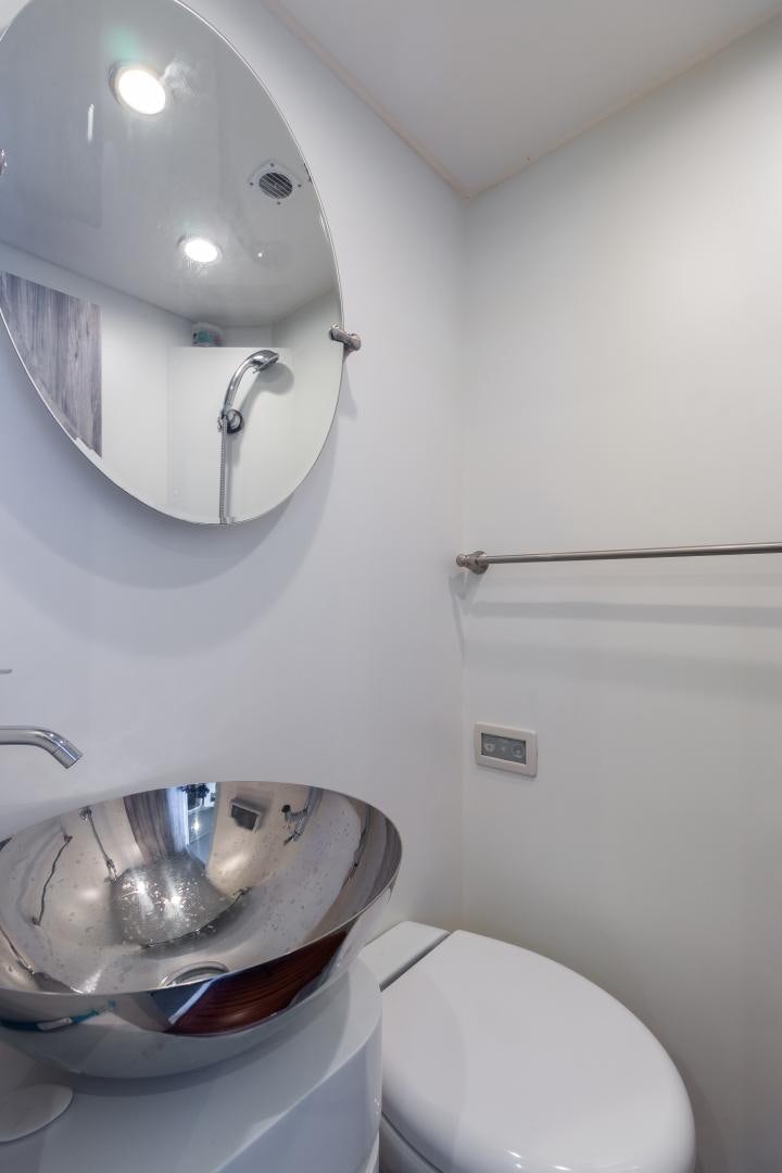 a bathroom with a sink and a toilet aboard NO NAME Yacht for Sale