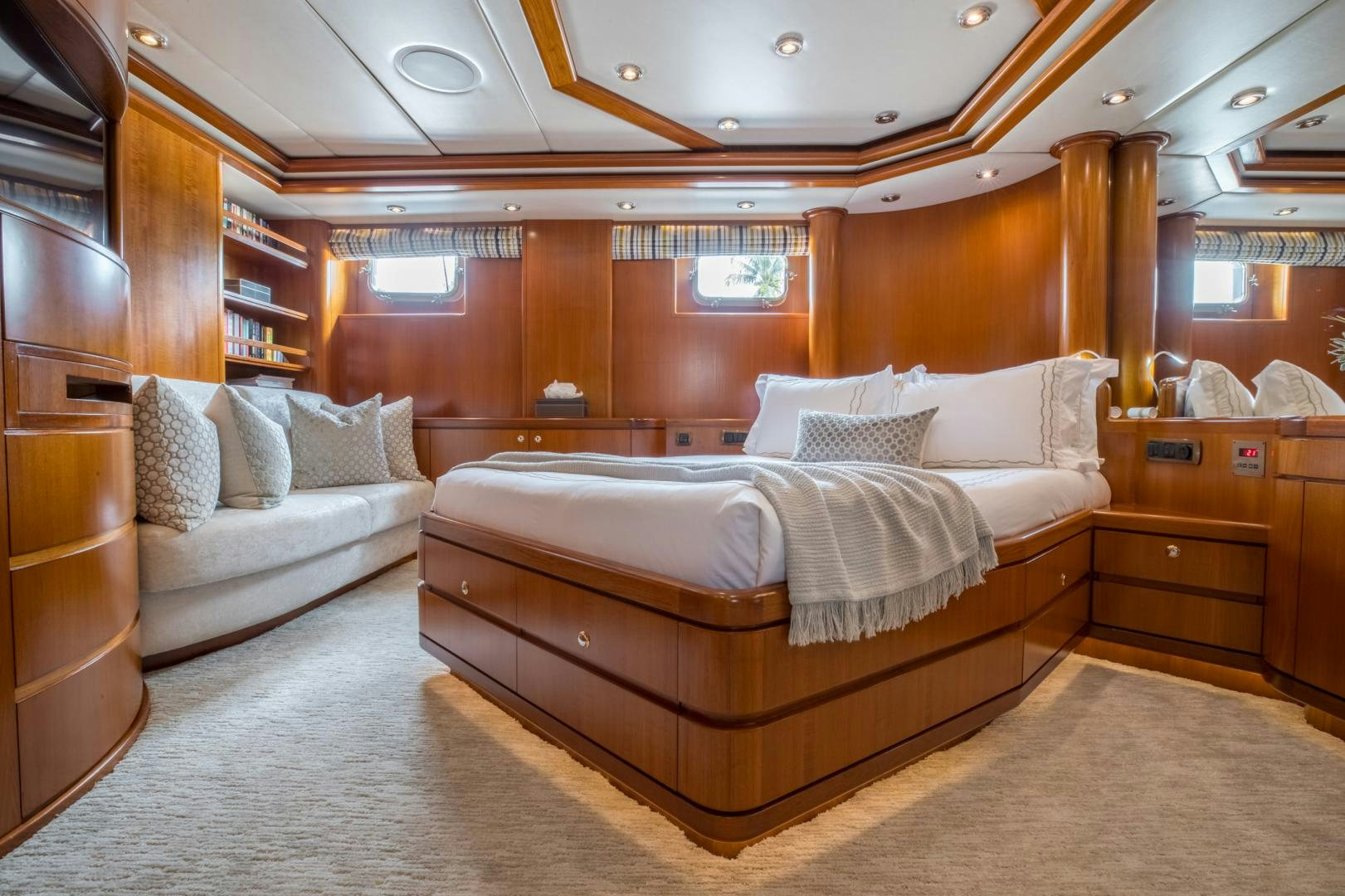 a bed in a cabin aboard SLOW POKE Yacht for Sale