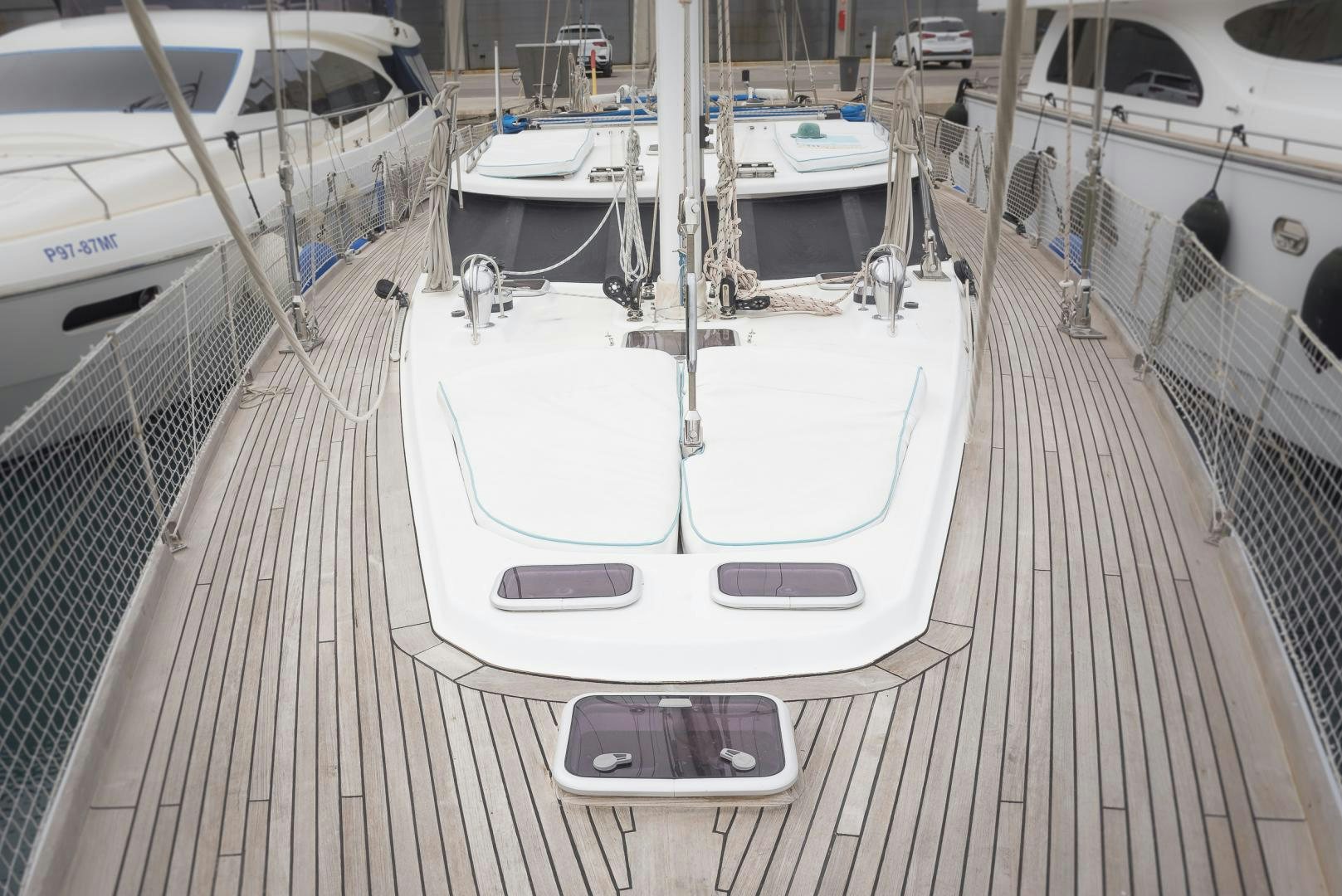 a boat dock with boats aboard ROCIO Yacht for Sale