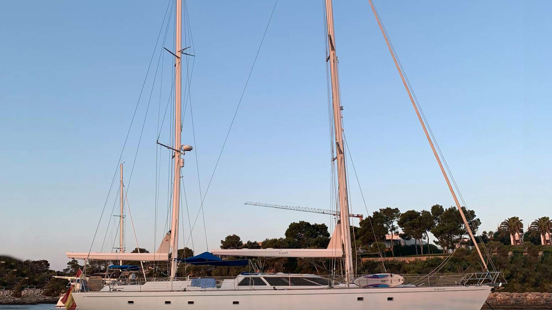 a sailboat on the water aboard ROCIO Yacht for Sale