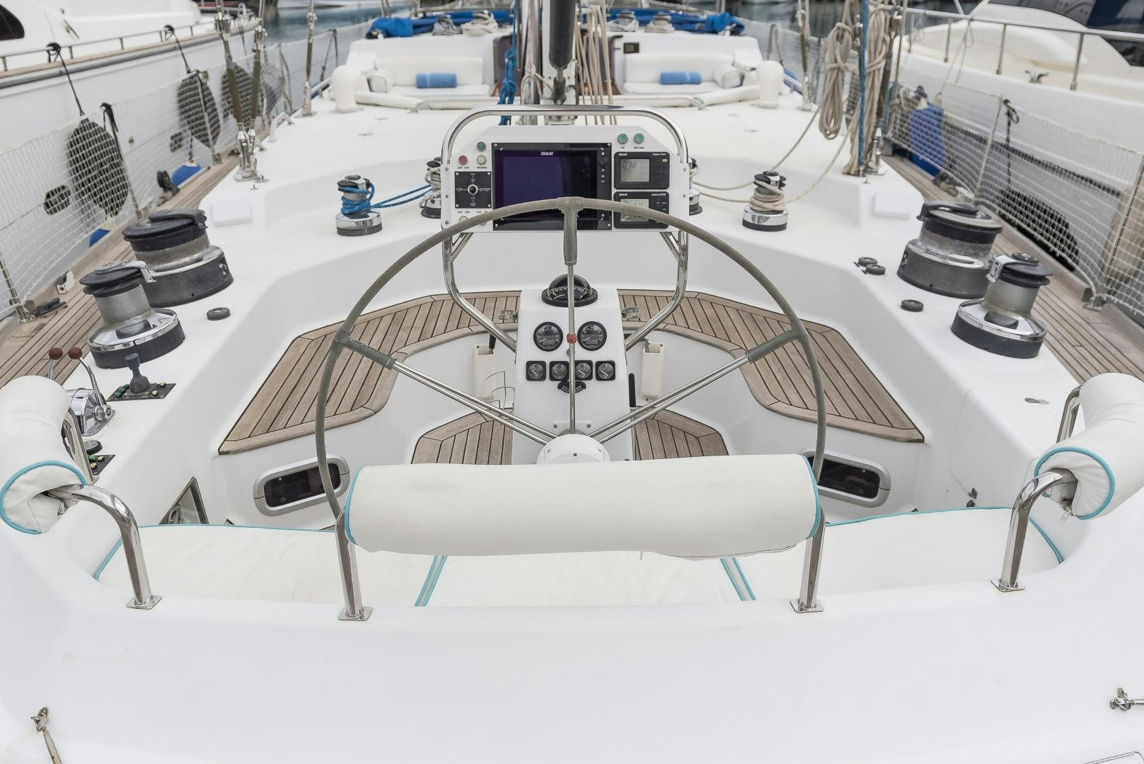a white and black machine aboard ROCIO Yacht for Sale