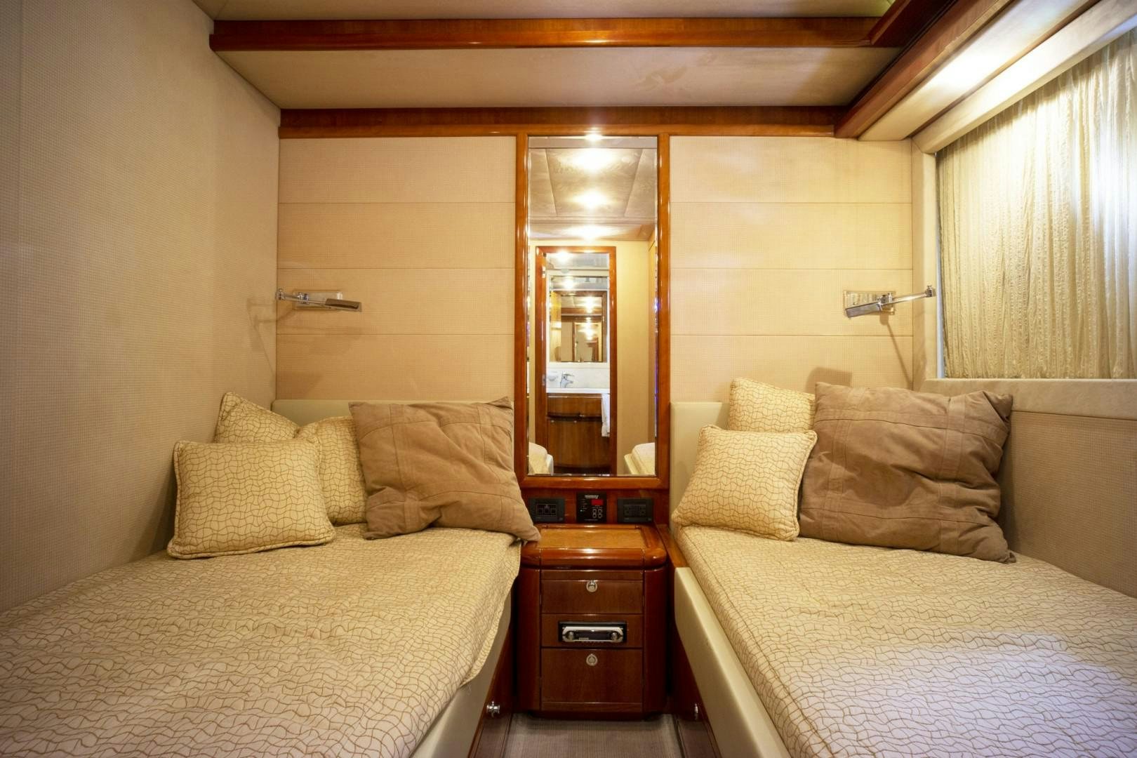 a couple of beds in a hotel room aboard NO NAME Yacht for Sale