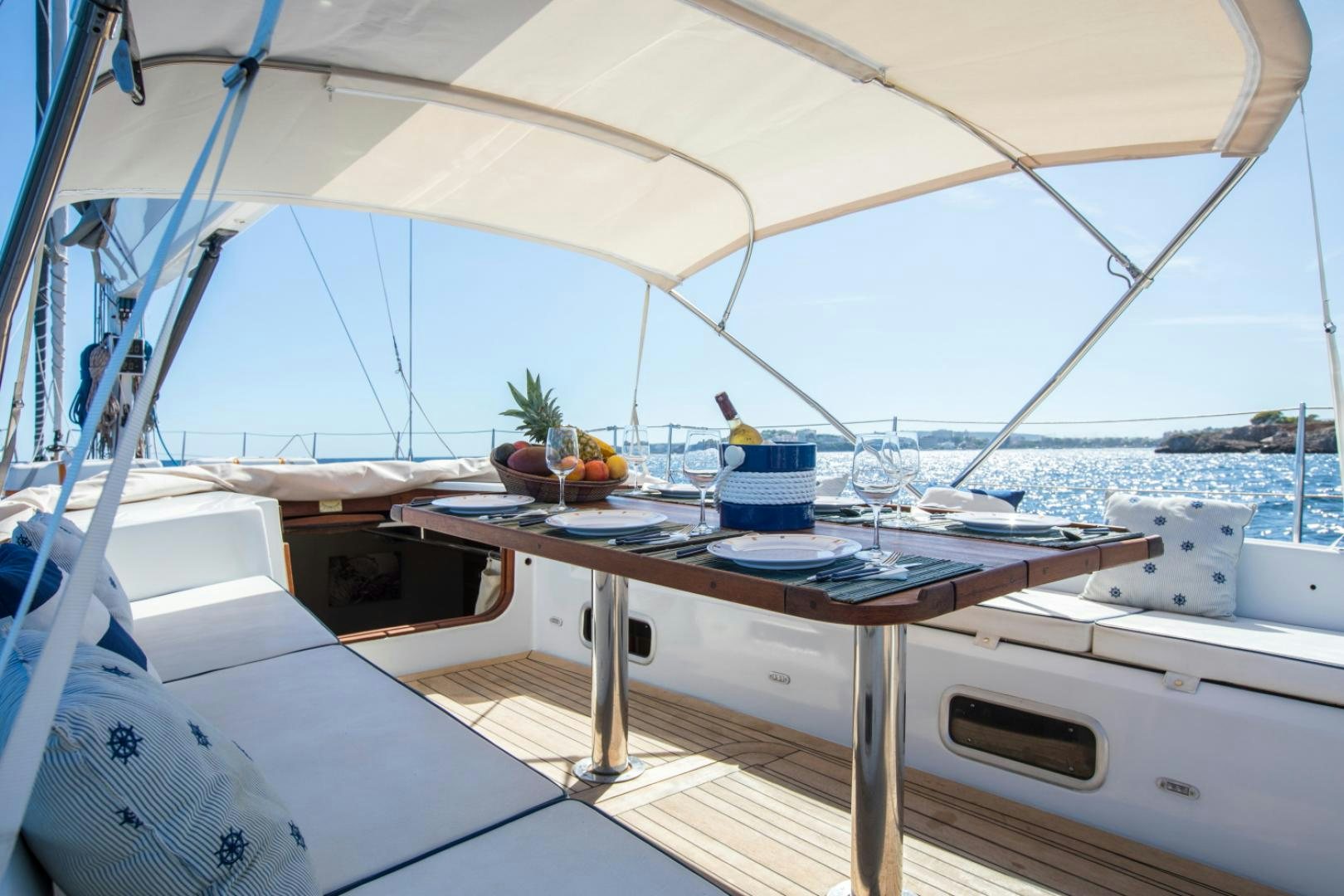 a boat on the water aboard INDIGO Yacht for Sale