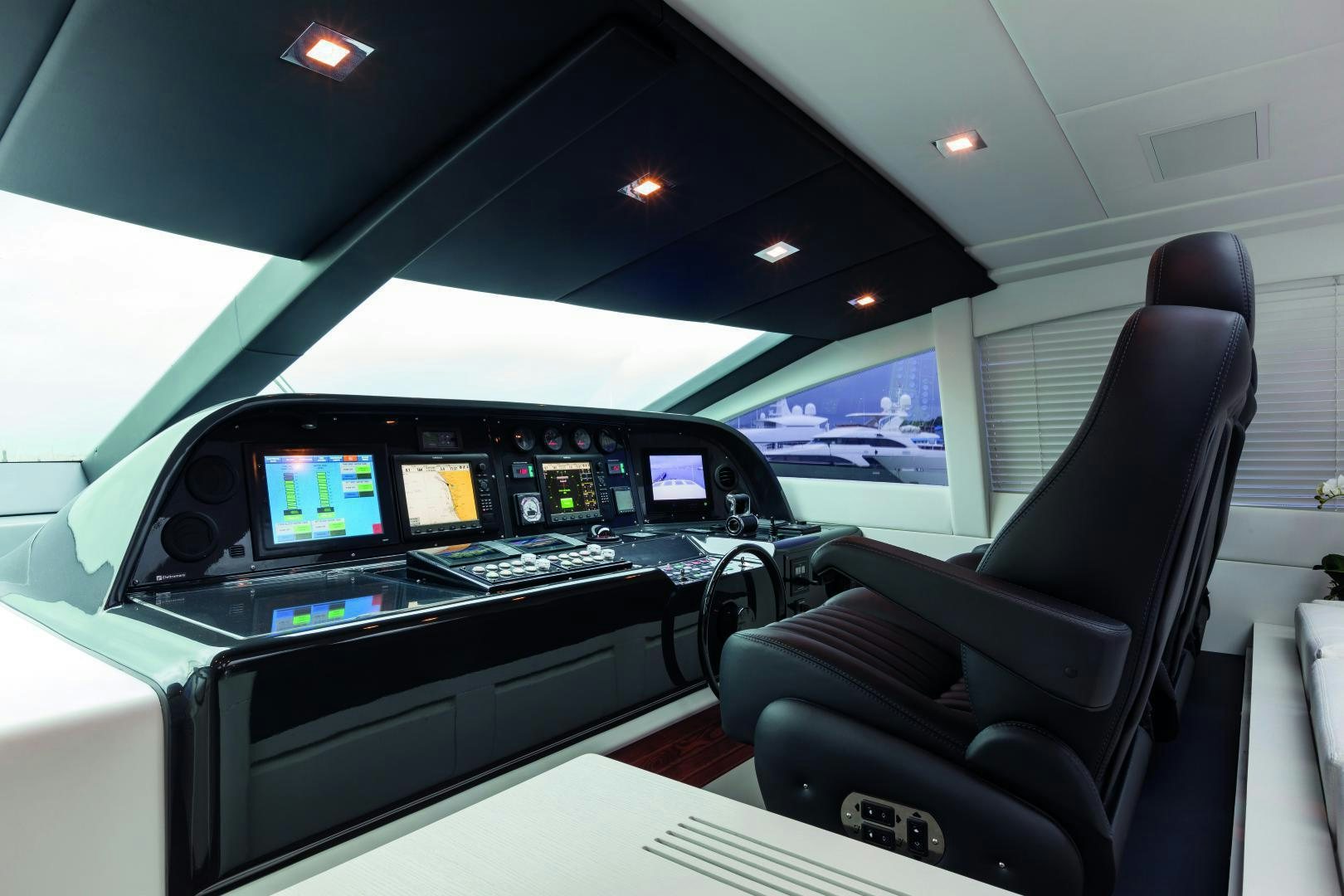 inside of a car aboard MY TOY Yacht for Sale