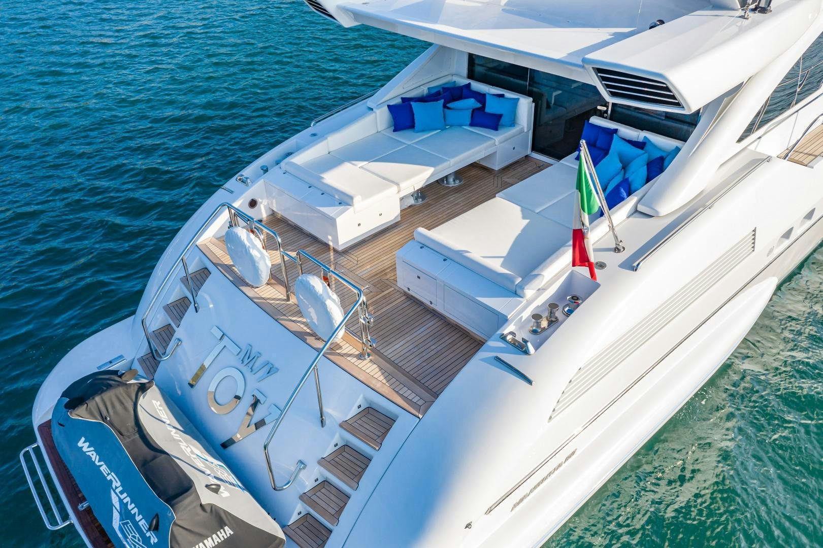 a boat on the water aboard MY TOY Yacht for Sale