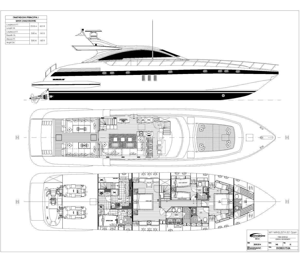 diagram, engineering drawing aboard MY TOY Yacht for Sale