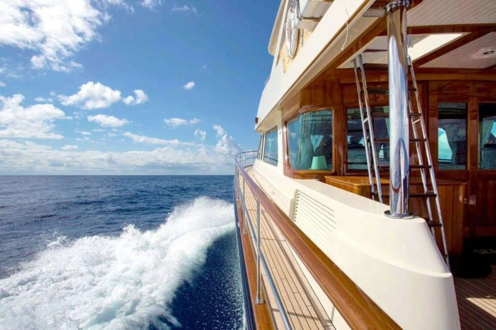 a boat on the water aboard OCEAN 76 Yacht for Sale