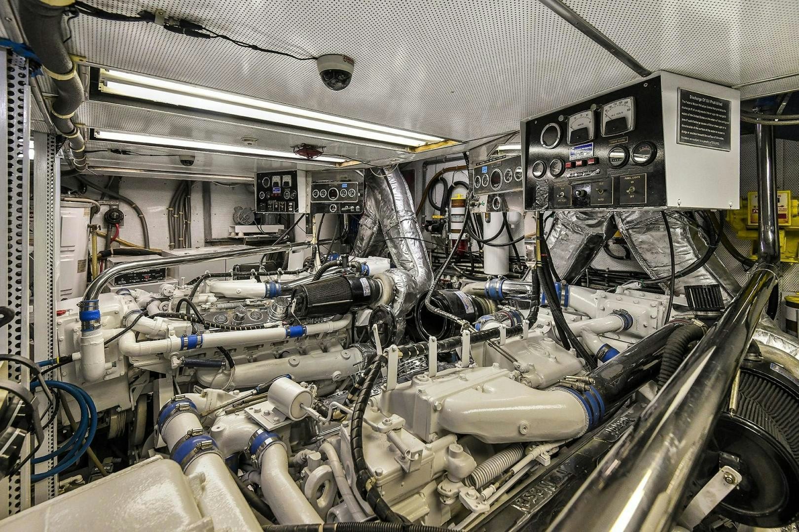 a close-up of a machine aboard PRIMETIME III Yacht for Sale