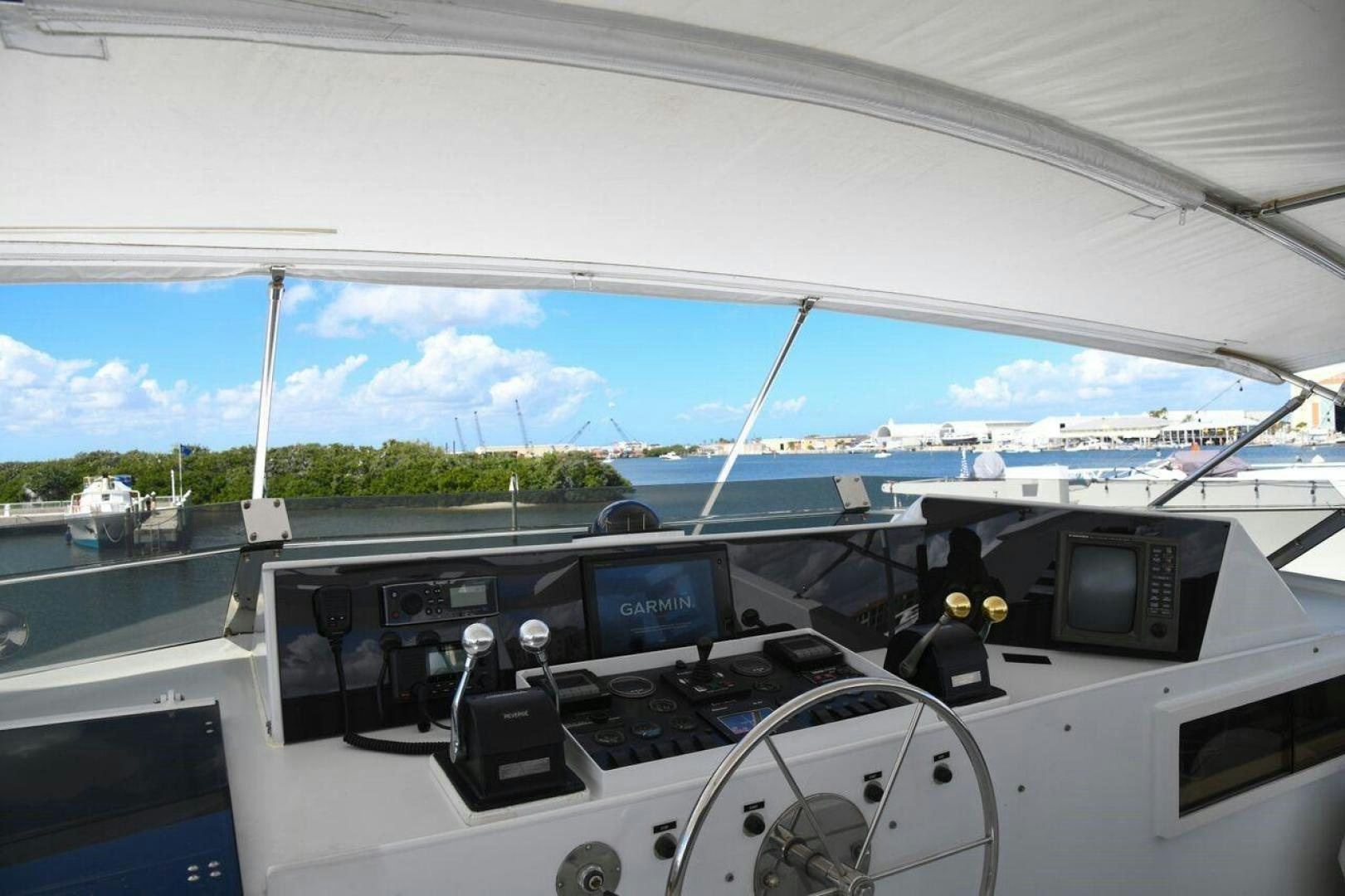 the cockpit of a plane aboard PRIMETIME III Yacht for Sale
