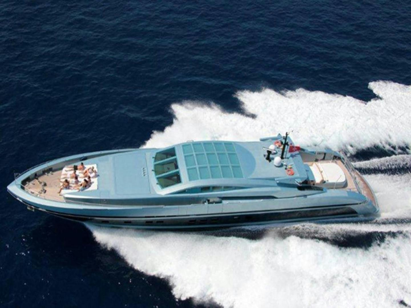 a boat on the water aboard COTE D’AZURE Yacht for Sale