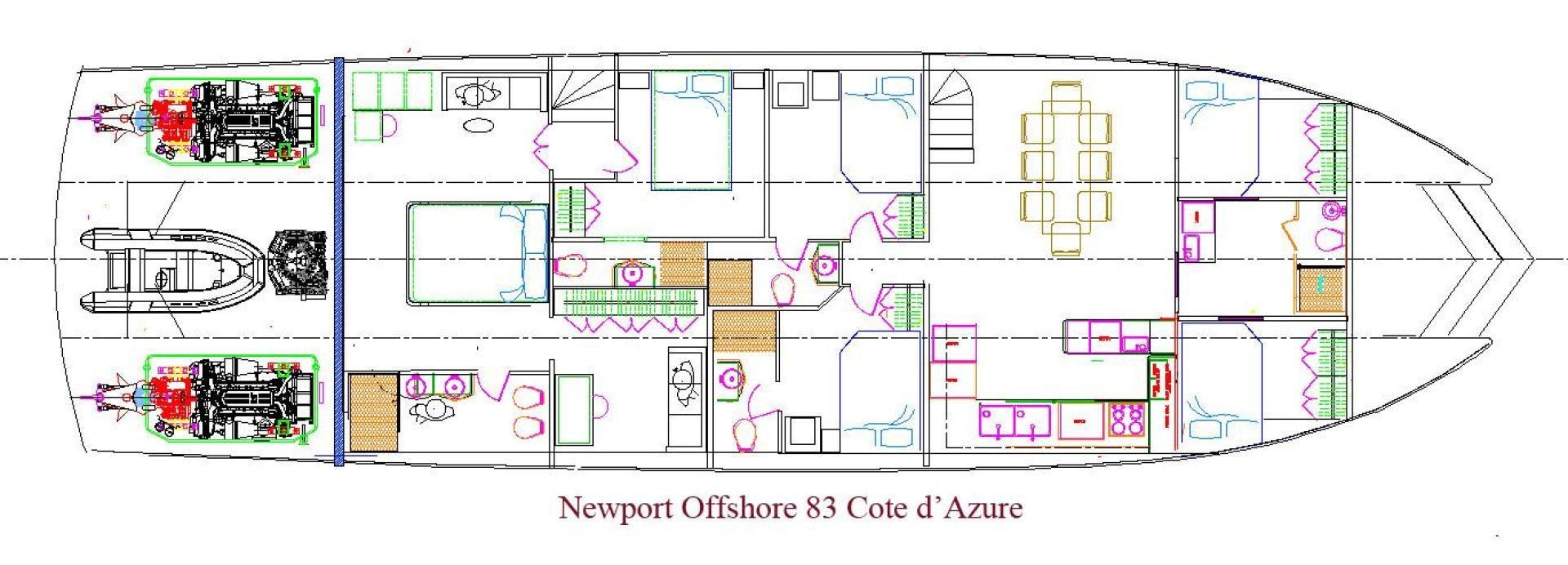 diagram aboard COTE D’AZURE Yacht for Sale