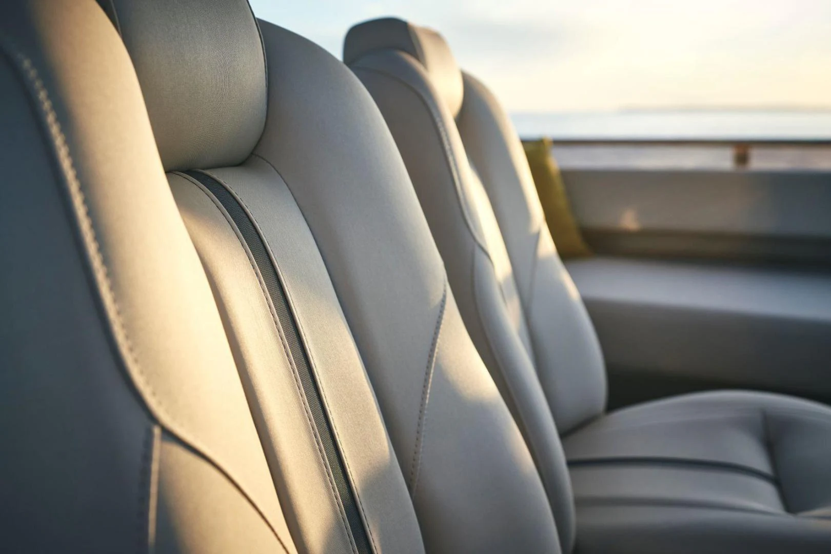 a seat belt on a vehicle aboard Y85 Yacht for Sale