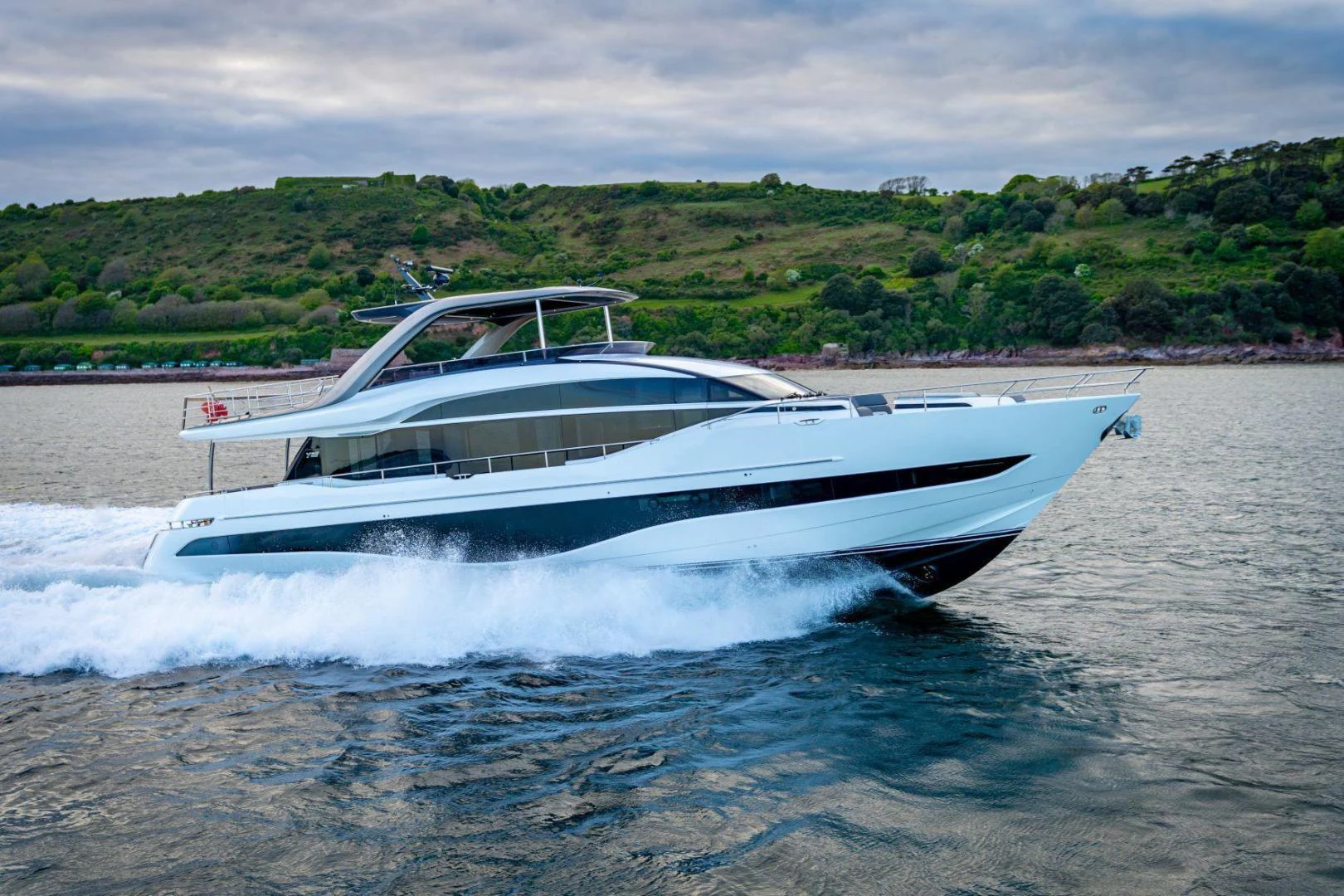 a boat on the water aboard Y85 Yacht for Sale